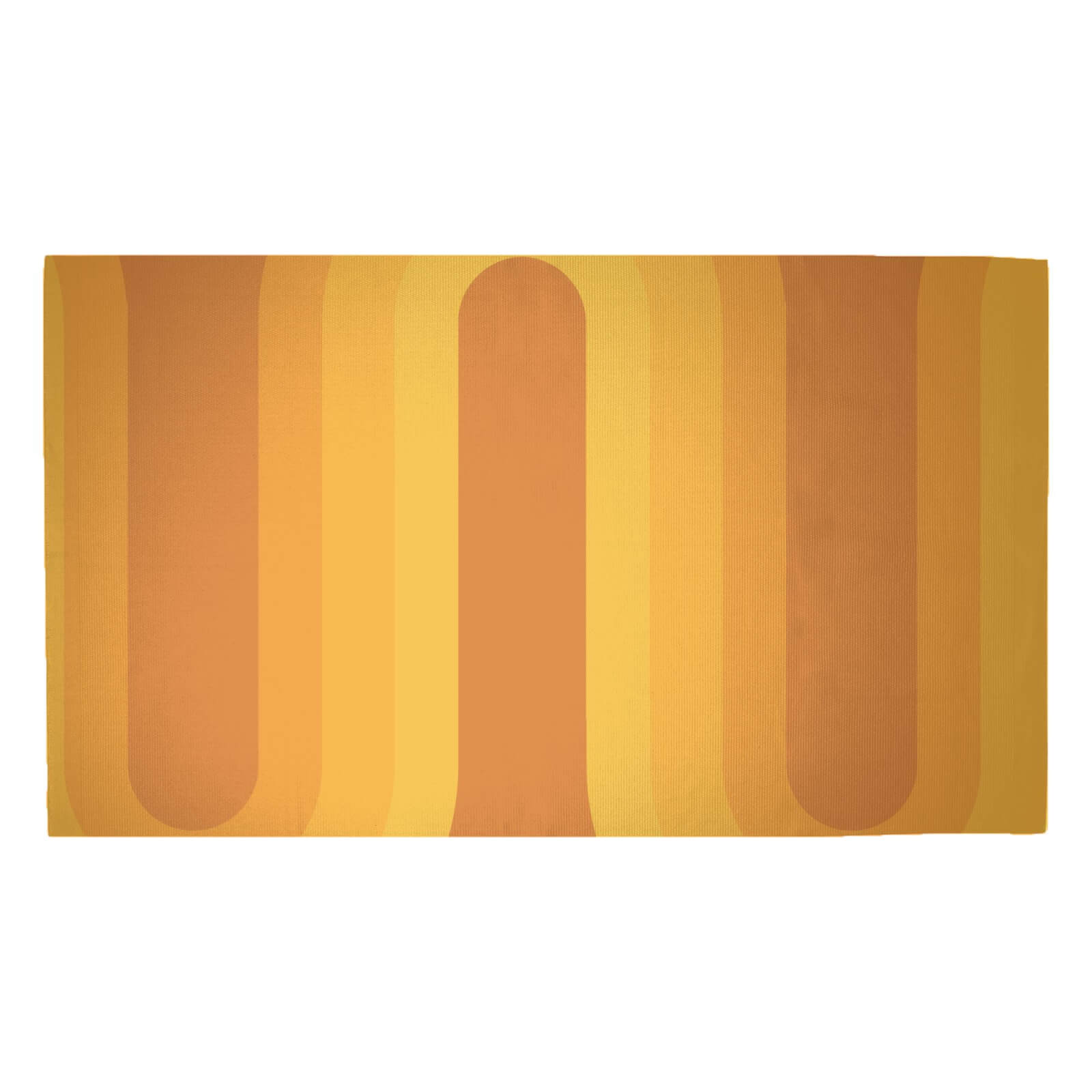 Yellow Groove Woven Rug - Medium