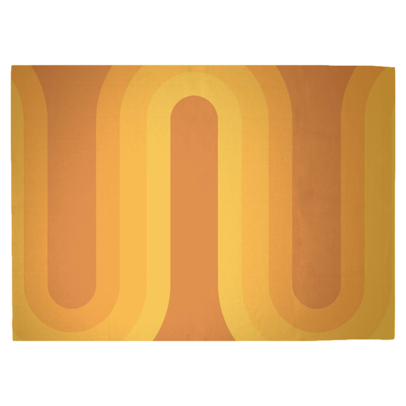 Yellow Groove Woven Rug - Large