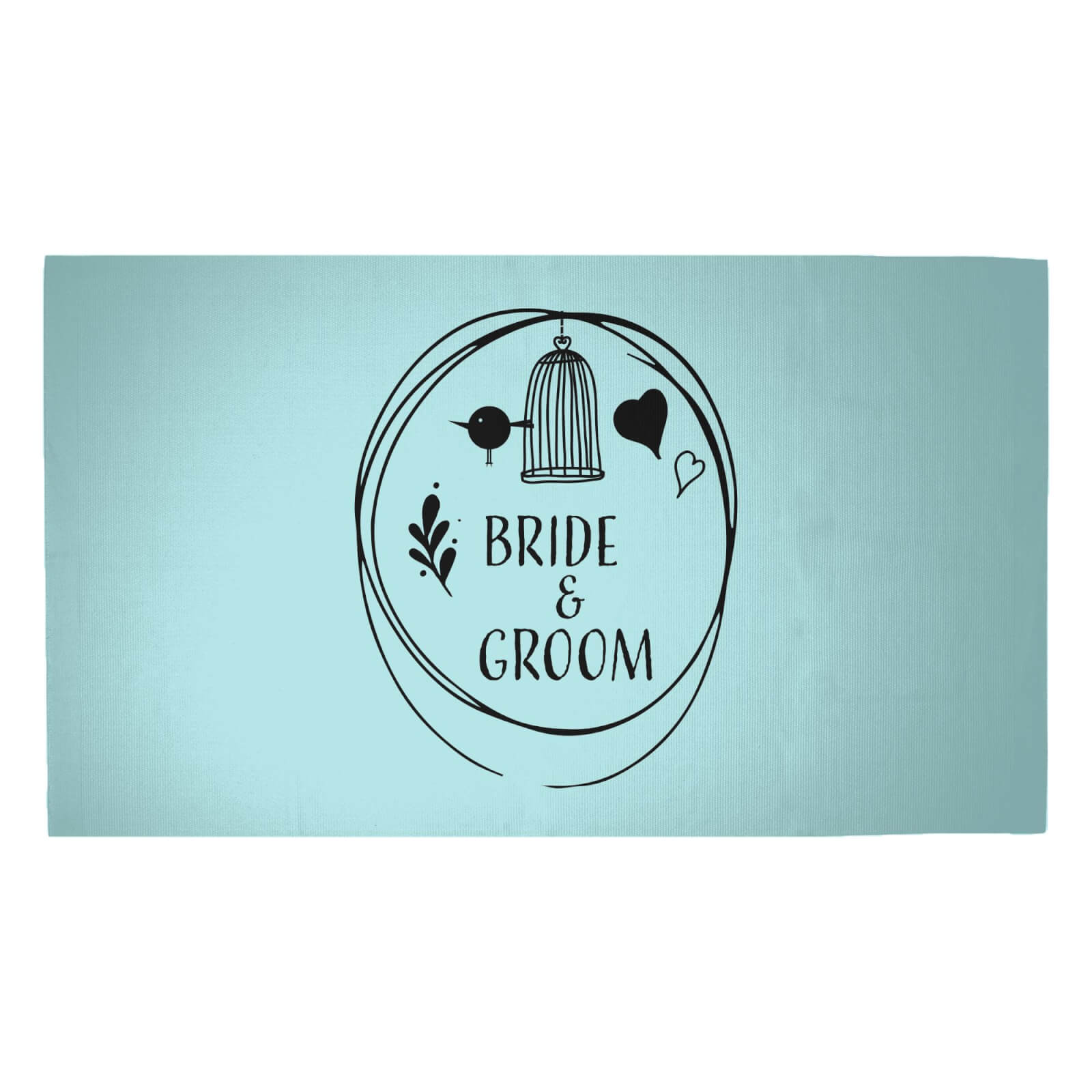 Bride And Groom Woven Rug - Medium