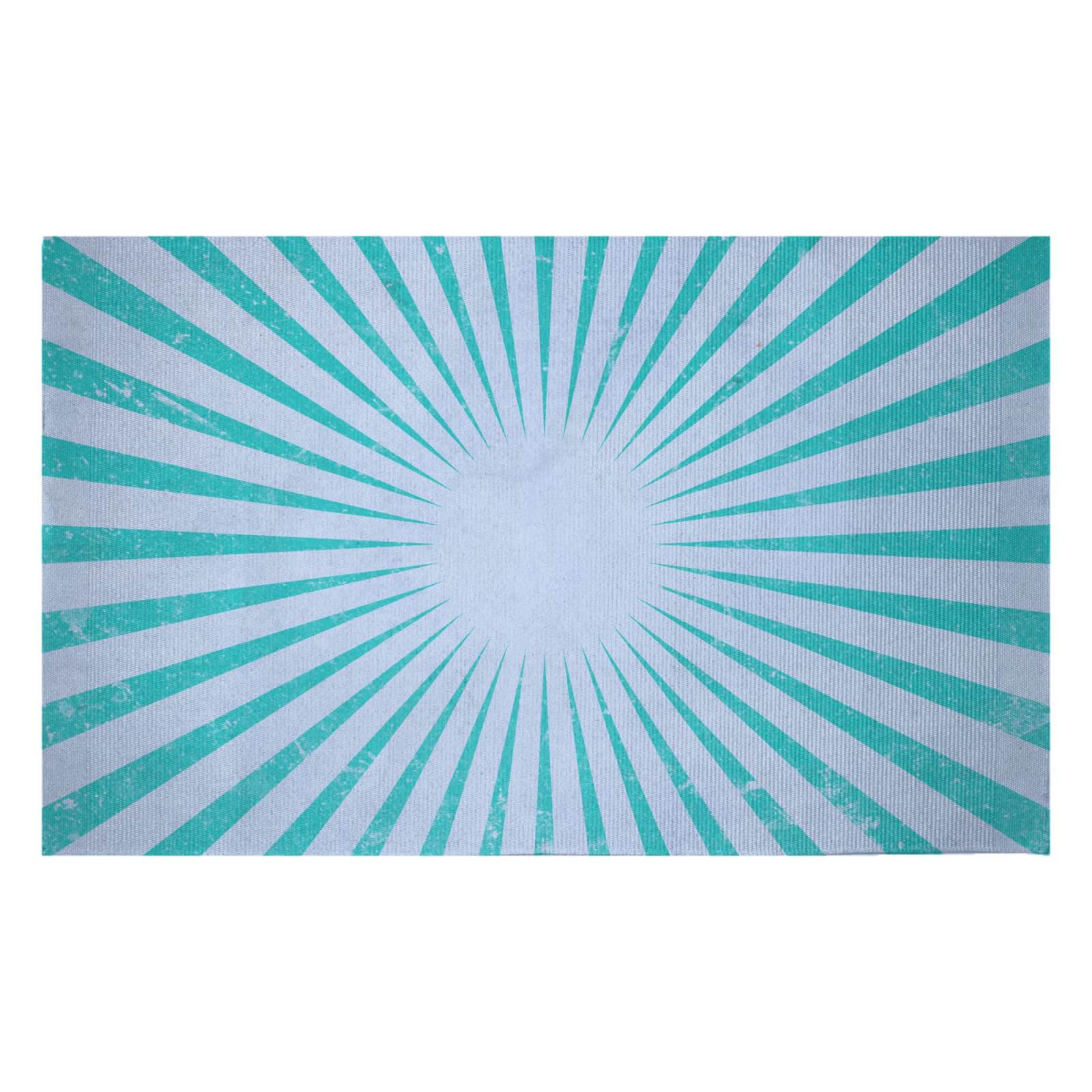 Circus Beams Blue Woven Rug - Small