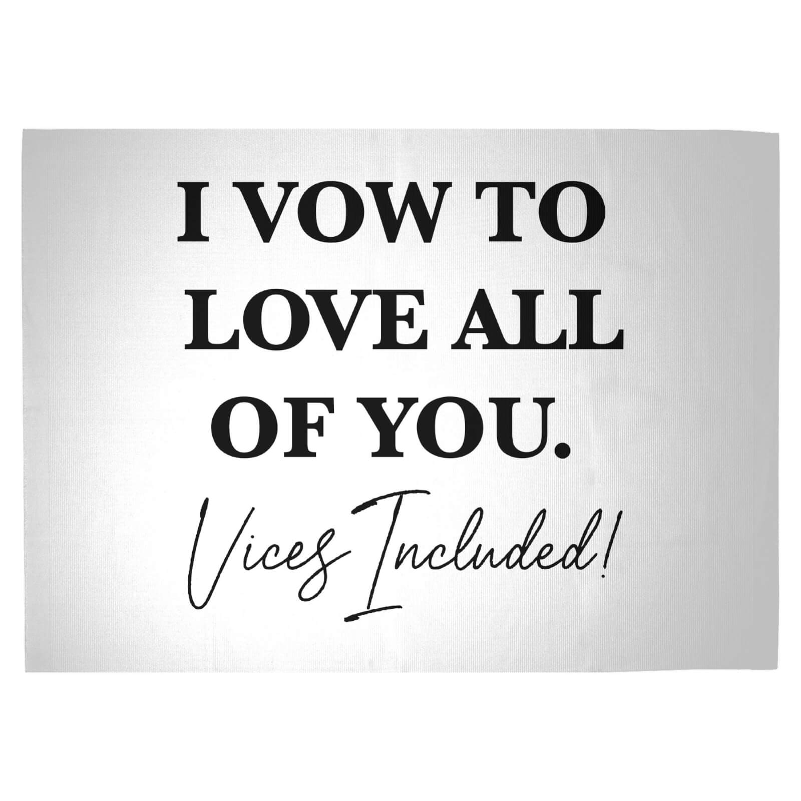 I Vow To Love All Of You. Vices Included Woven Rug - Large