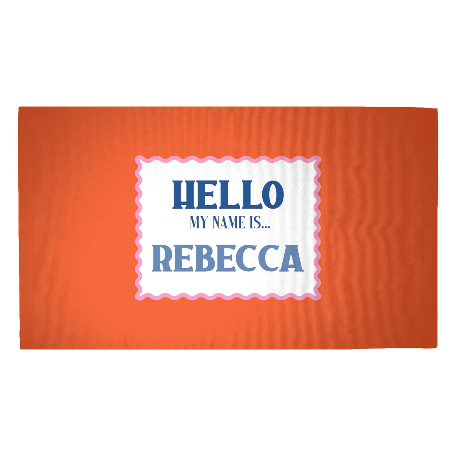 Hello, My Name Is Rebecca Woven Rug - Medium