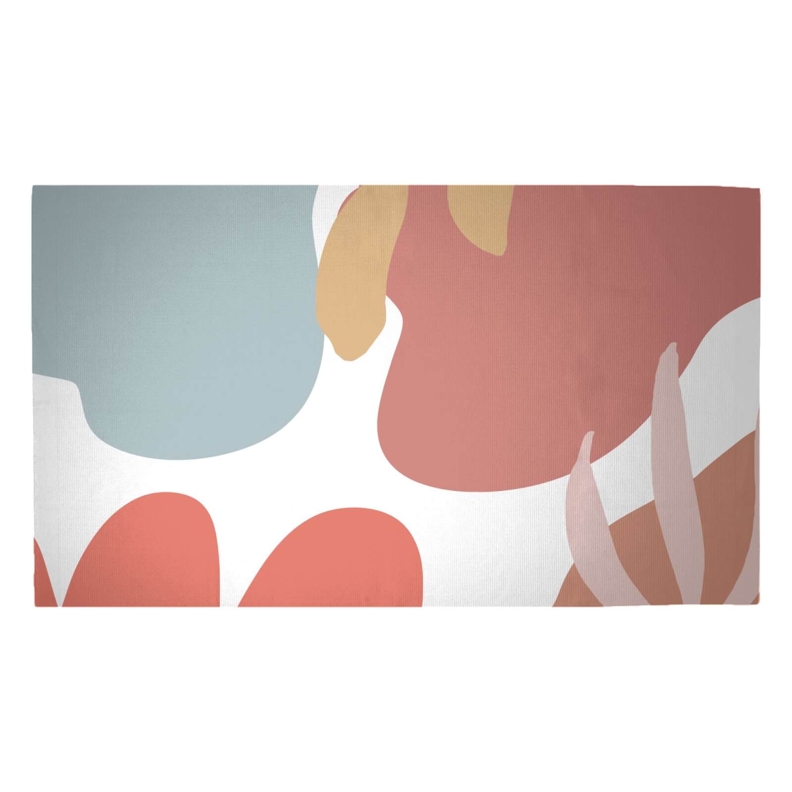 Abstract Clouds And Leaves Woven Rug - Medium