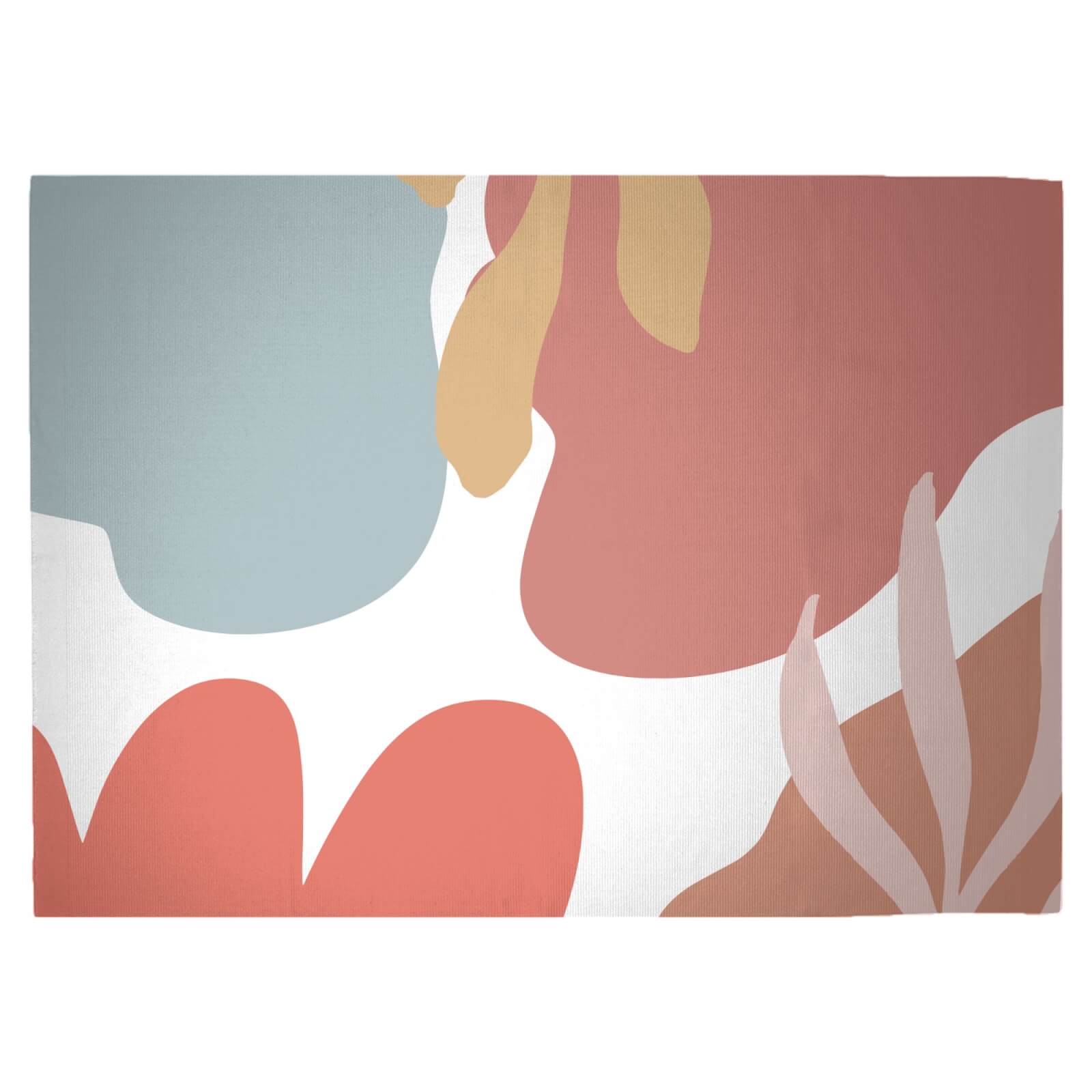 Abstract Clouds And Leaves Woven Rug - Large
