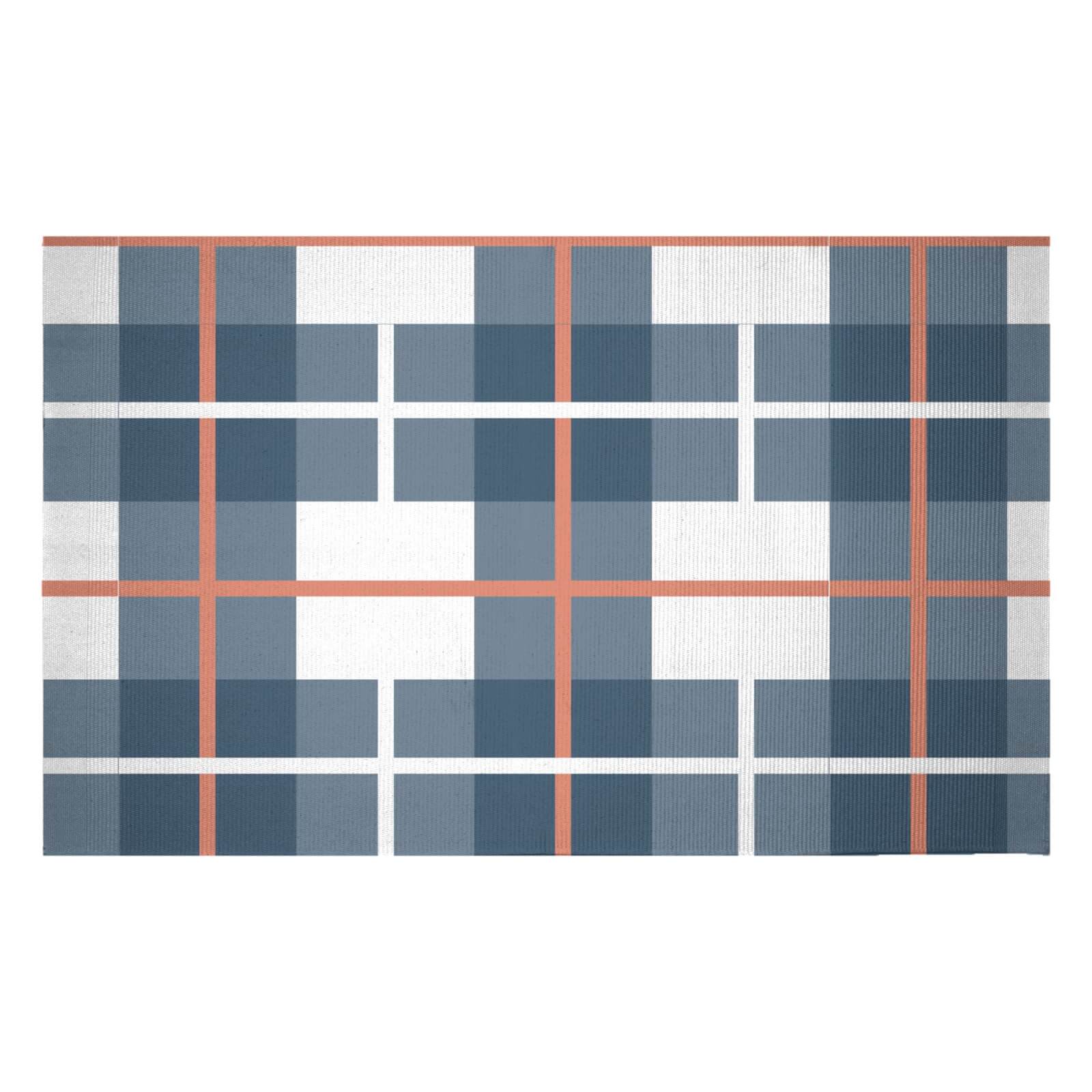 Tartan Mixed Woven Rug - Small