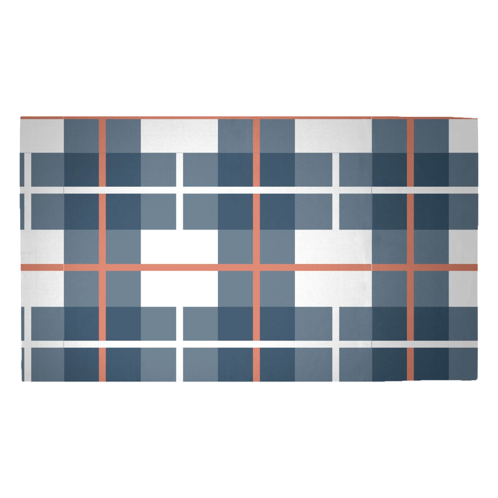 Tartan Mixed Woven Rug - Medium