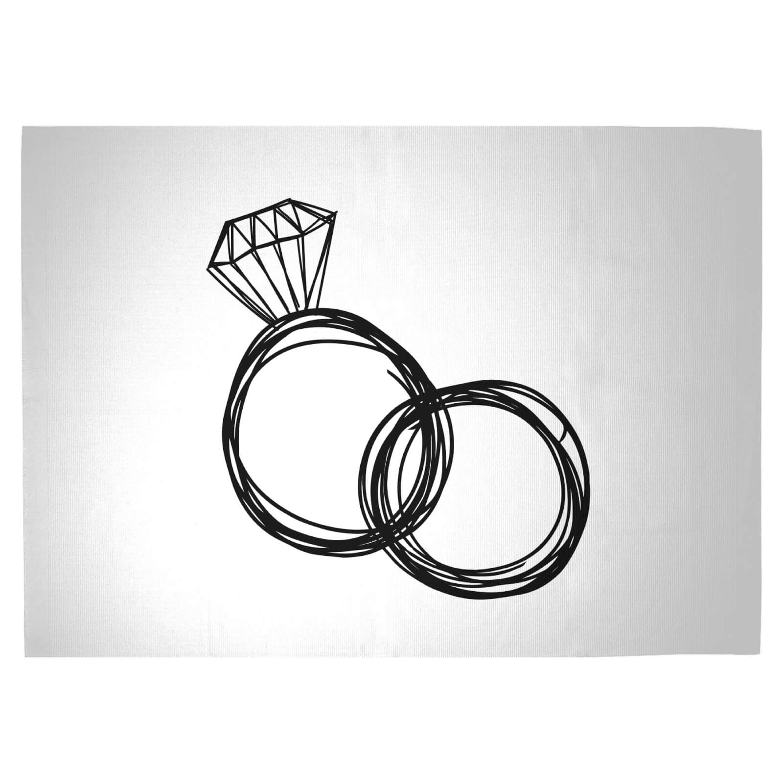 Hand Drawn Engagement Woven Rug - Large