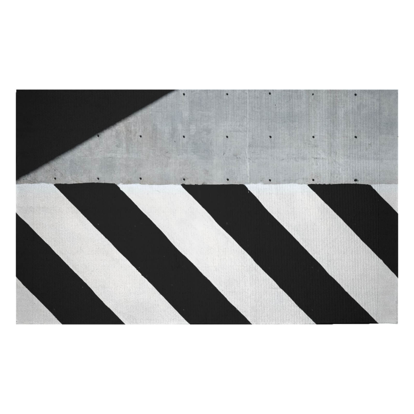 Stripes And Blocks Woven Rug - Small