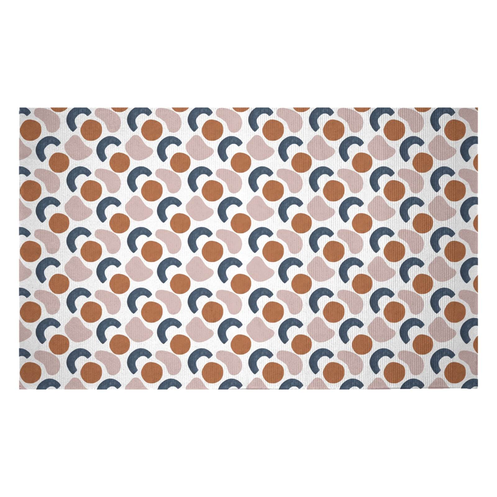 Circular Blobs Woven Rug - Small