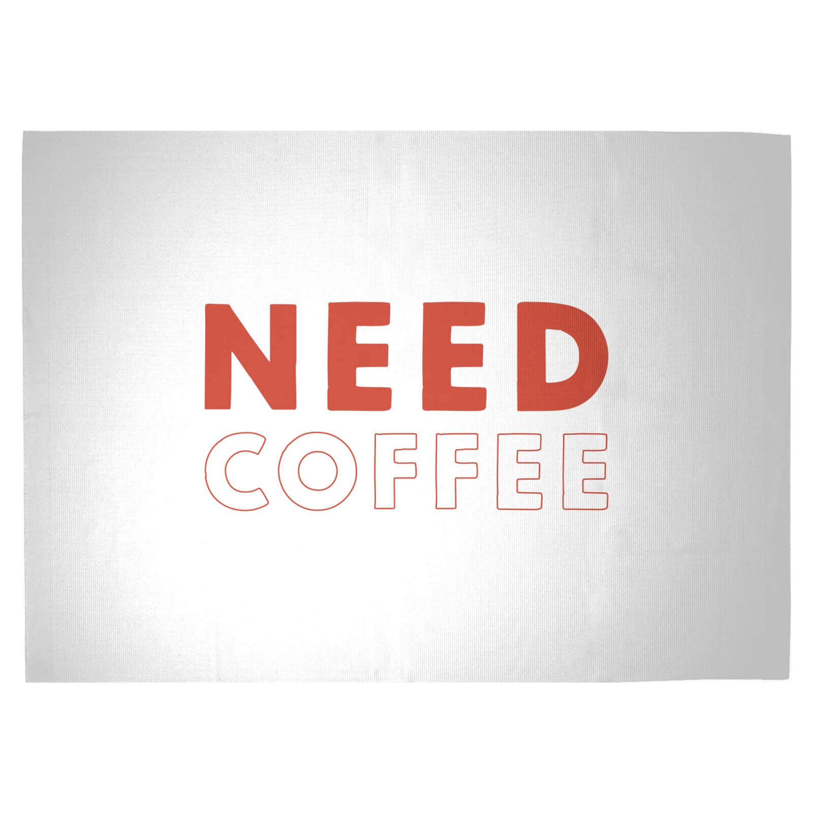 Need Coffee Woven Rug - Large