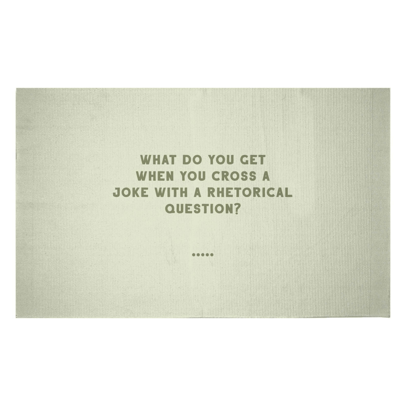 Rhetorical Question Woven Rug - Small