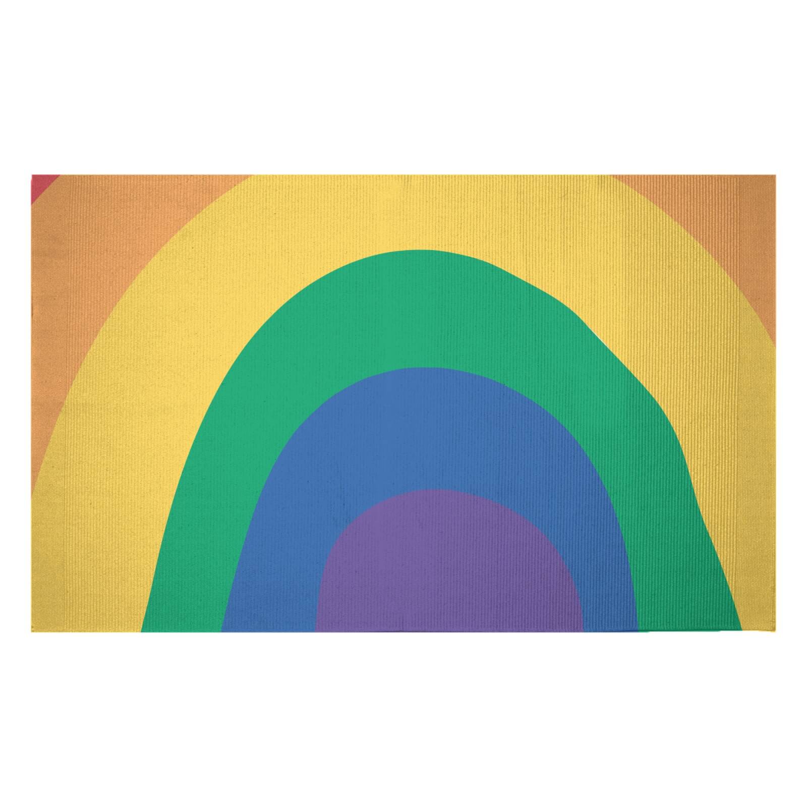 Close Up Rainbow Woven Rug - Small