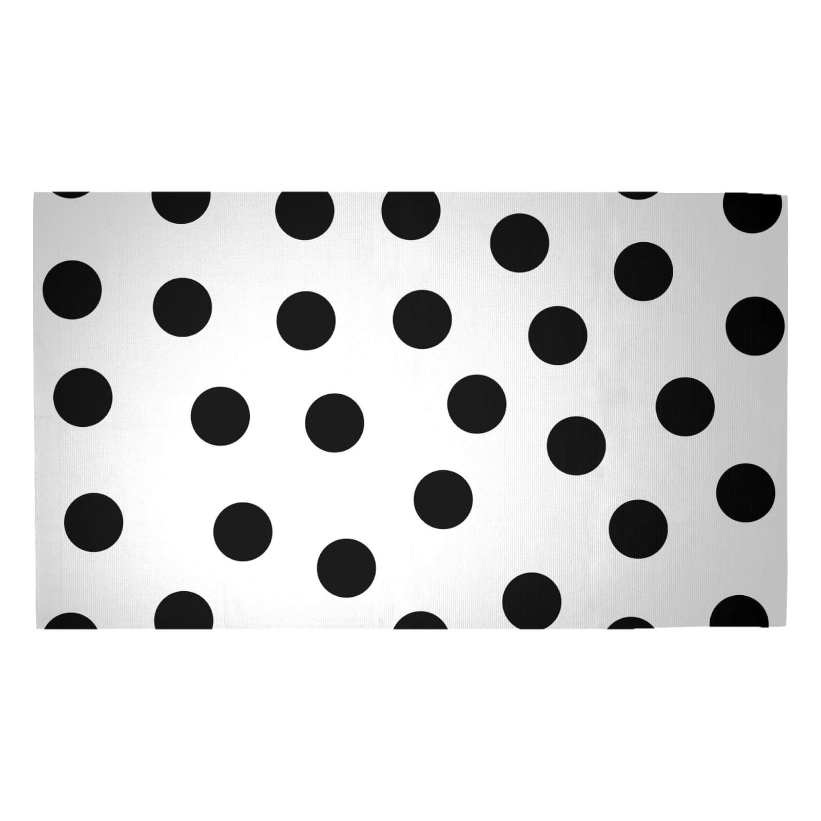 Monochrome Polka Dots Woven Rug - Medium