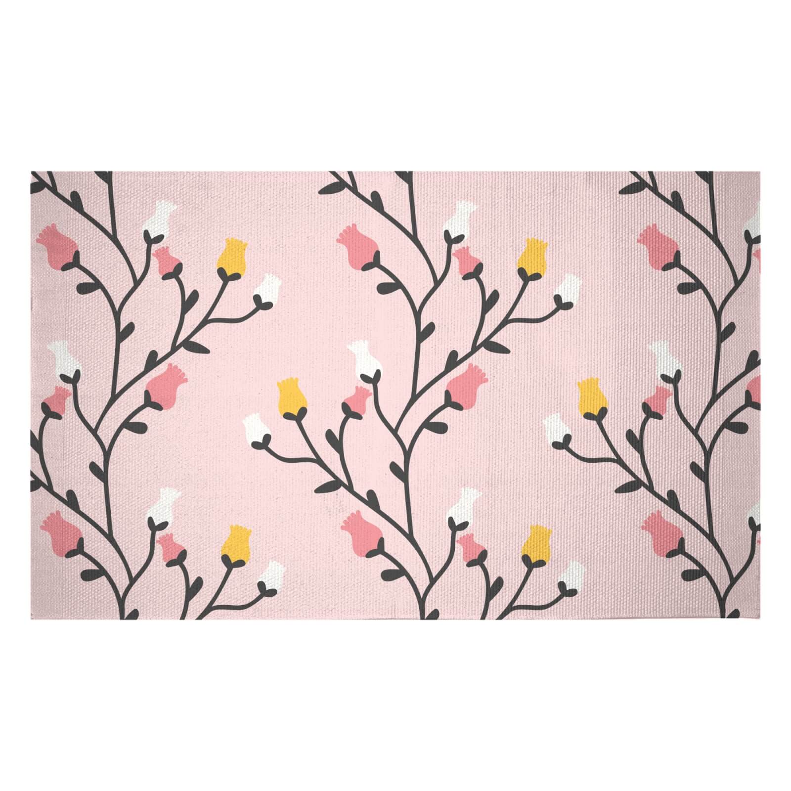 Rose Vines Woven Rug - Small
