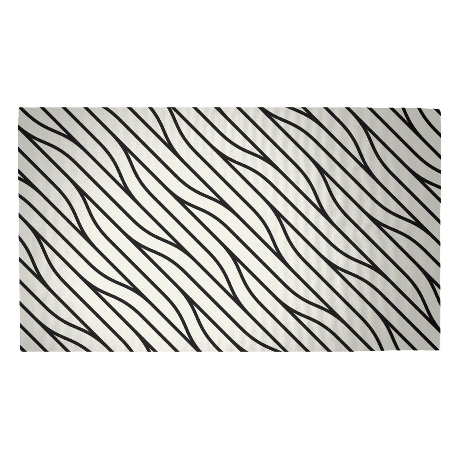 Light Diagonal Parallels Woven Rug - Medium
