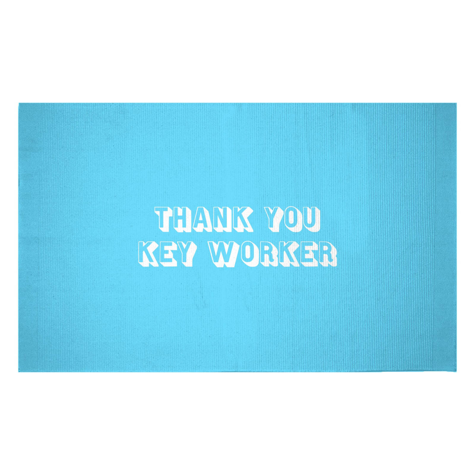 Thank You Key Worker Woven Rug - Small