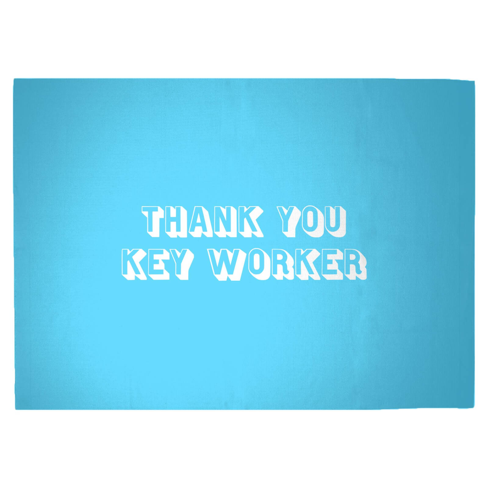 Thank You Key Worker Woven Rug - Large