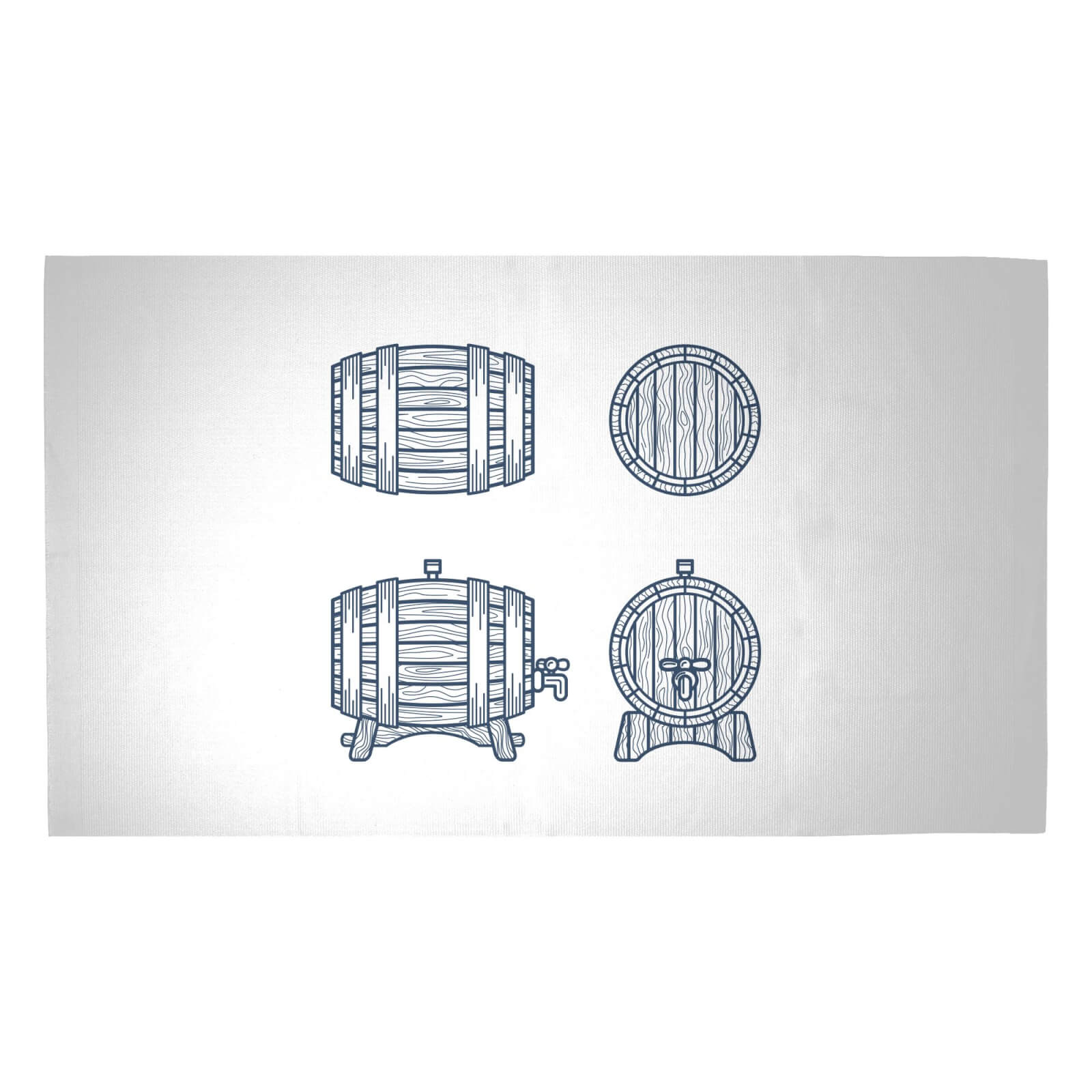 Beer Barrels Woven Rug - Medium