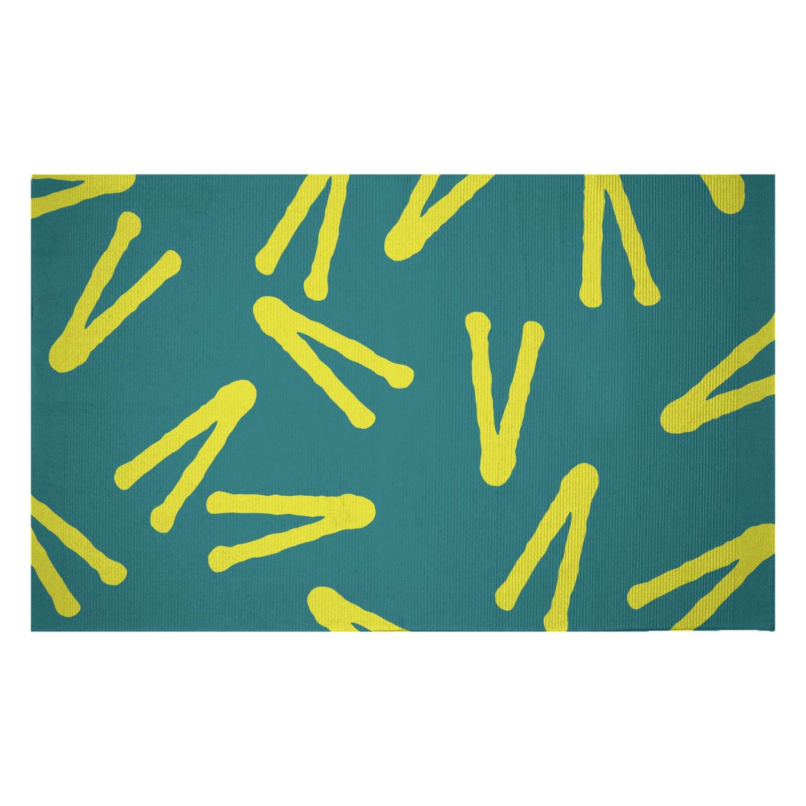 Abstract Tribal V Pattern Woven Rug - Small