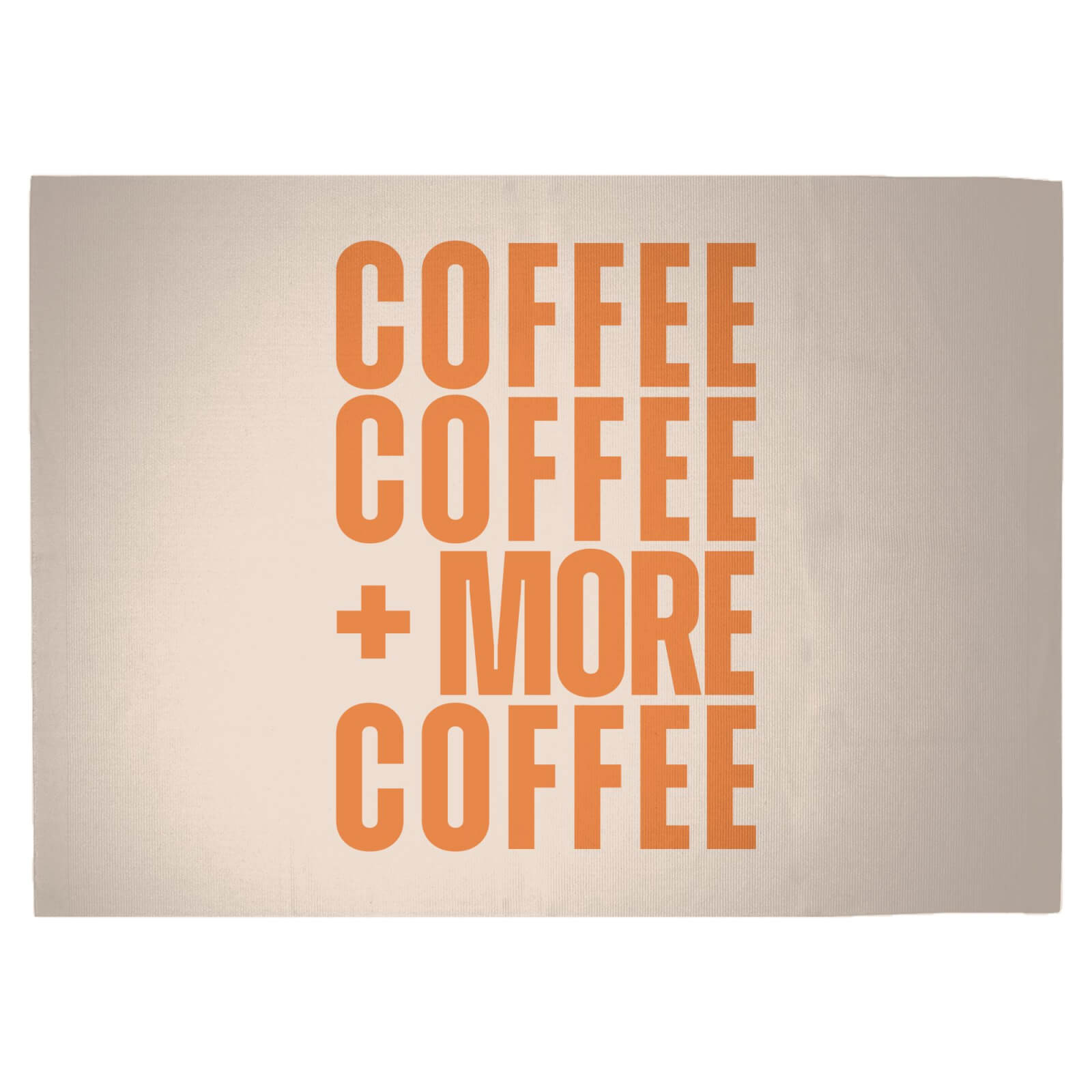 Coffee Coffee And More Coffee Woven Rug - Large