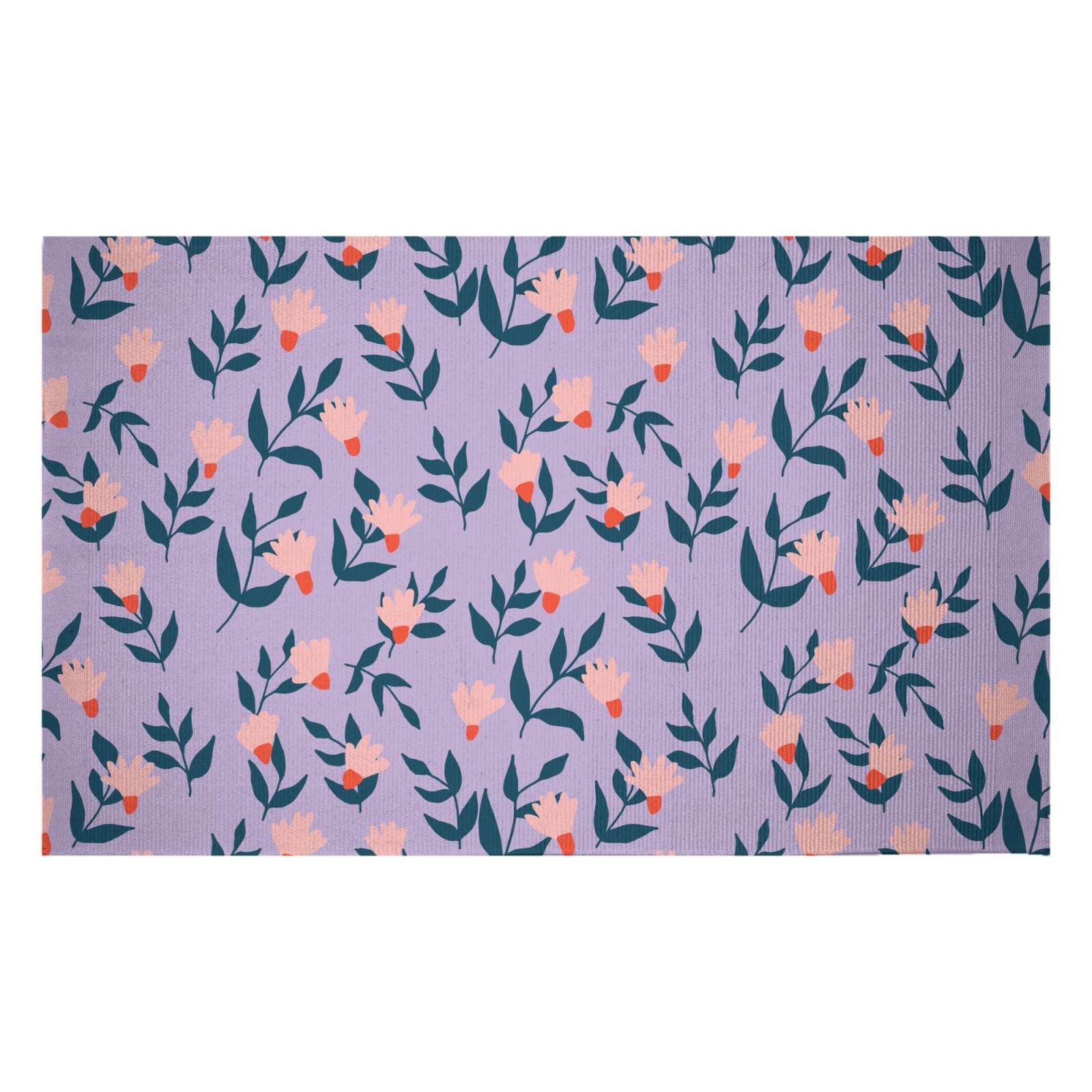 Wild Flowers Woven Rug - Small