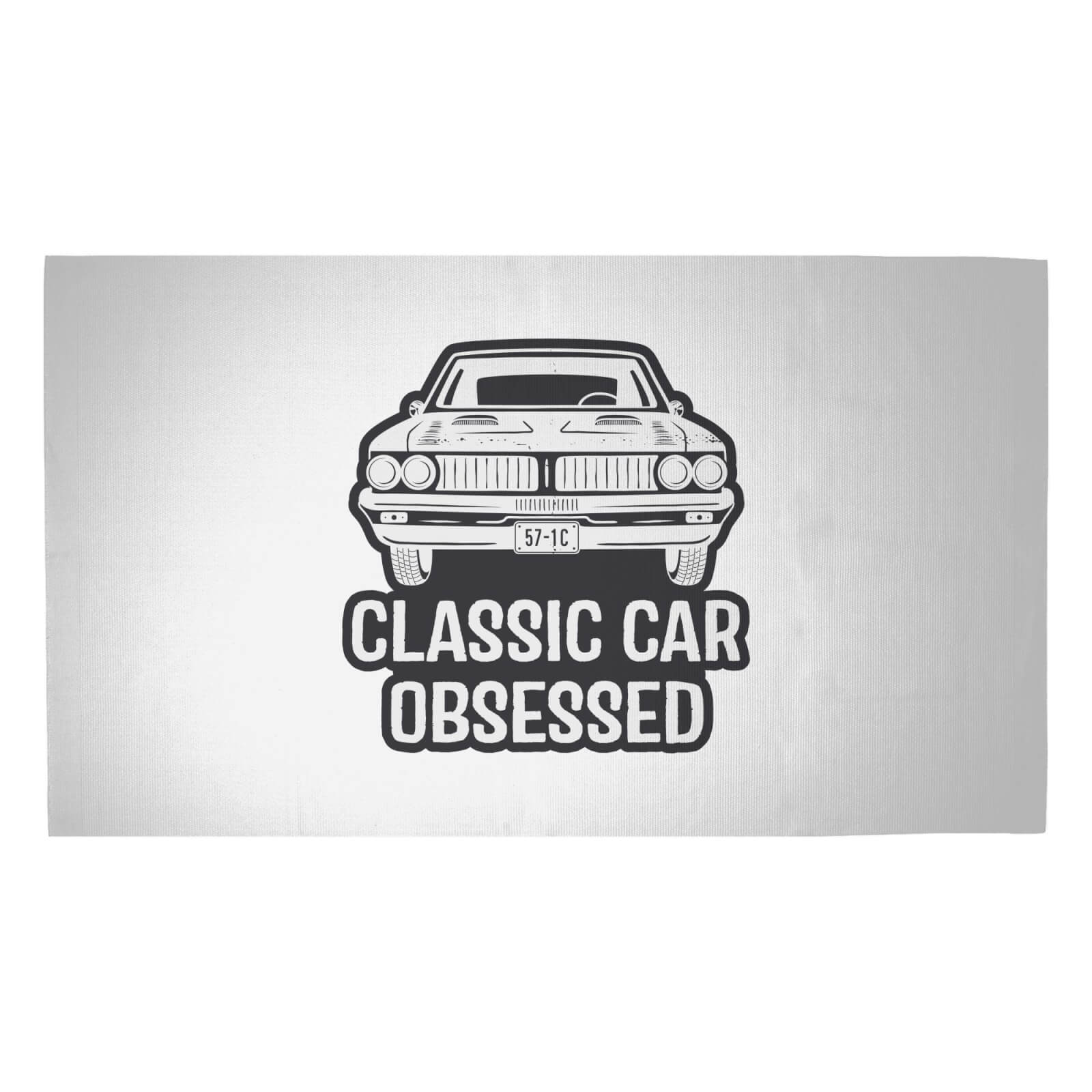 Classic Car Obsessed Woven Rug - Medium