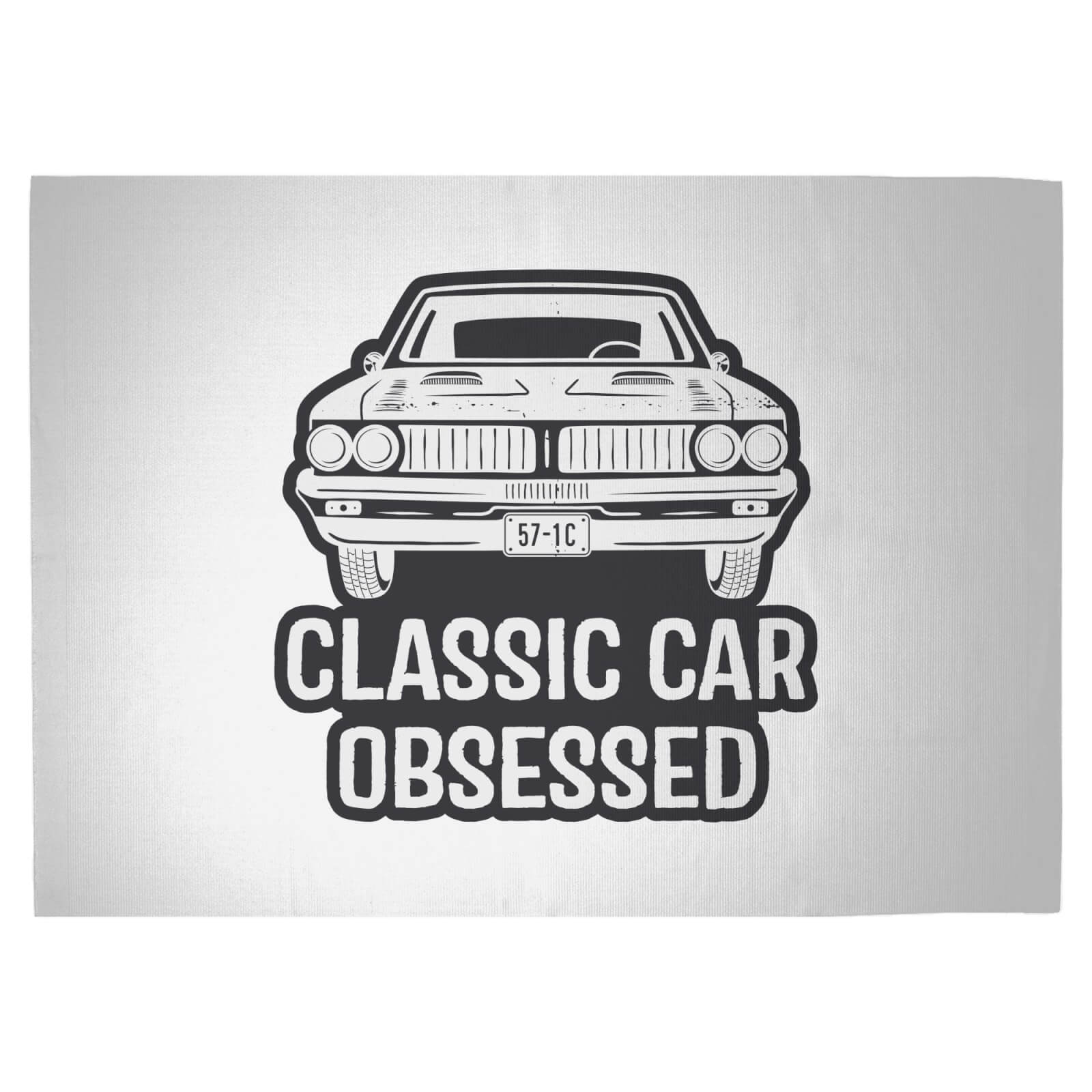 Classic Car Obsessed Woven Rug - Large