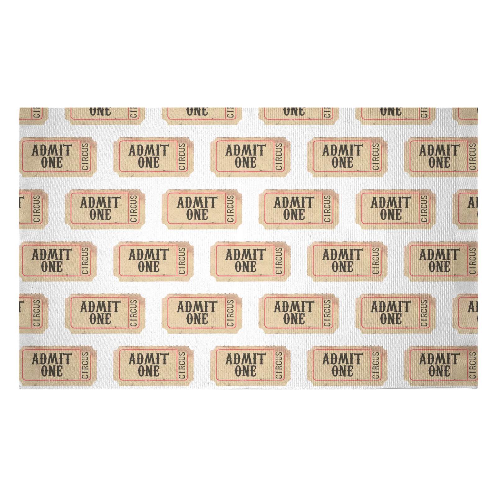 Circus Ticket Pattern Woven Rug - Small