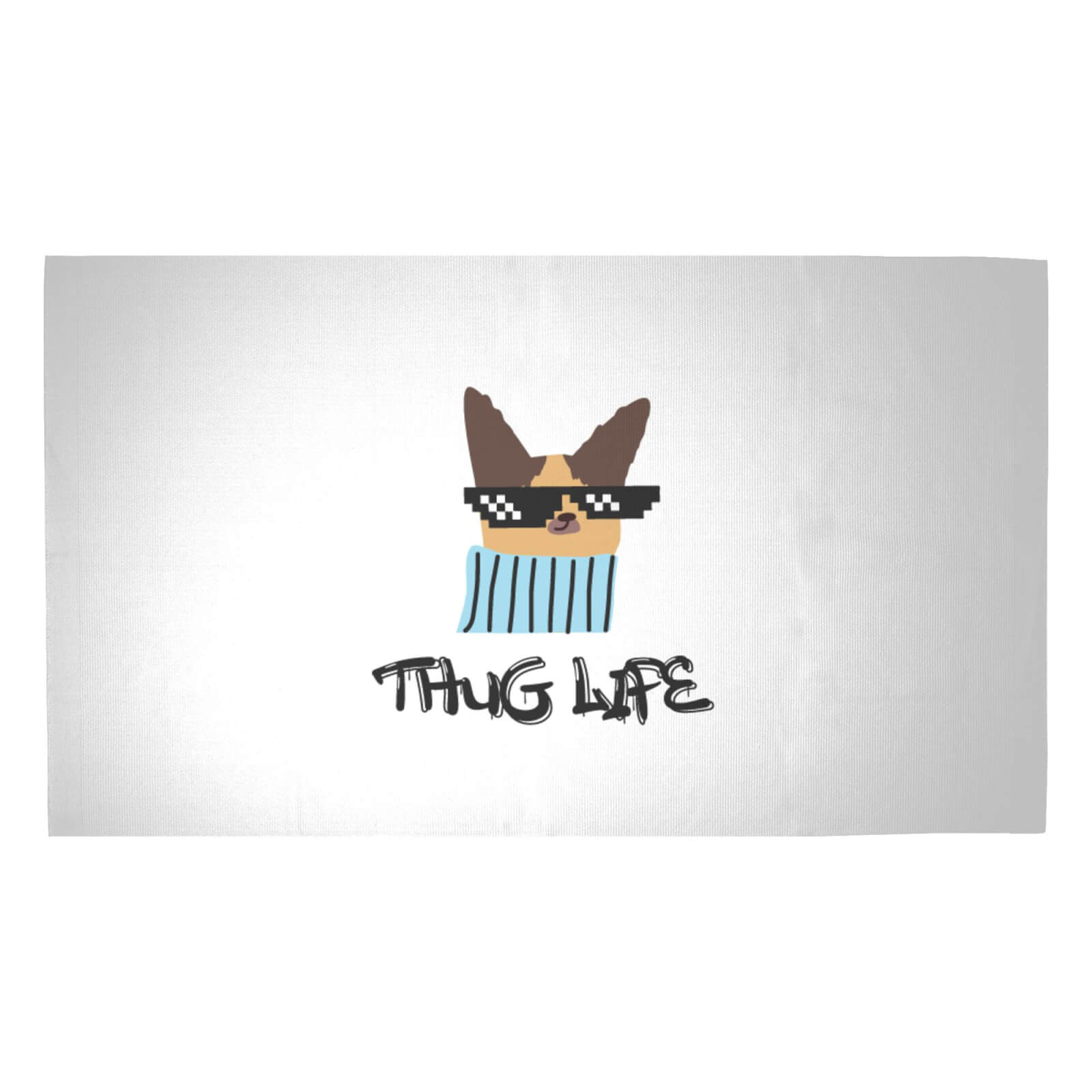 Thug Life Dog Woven Rug - Medium