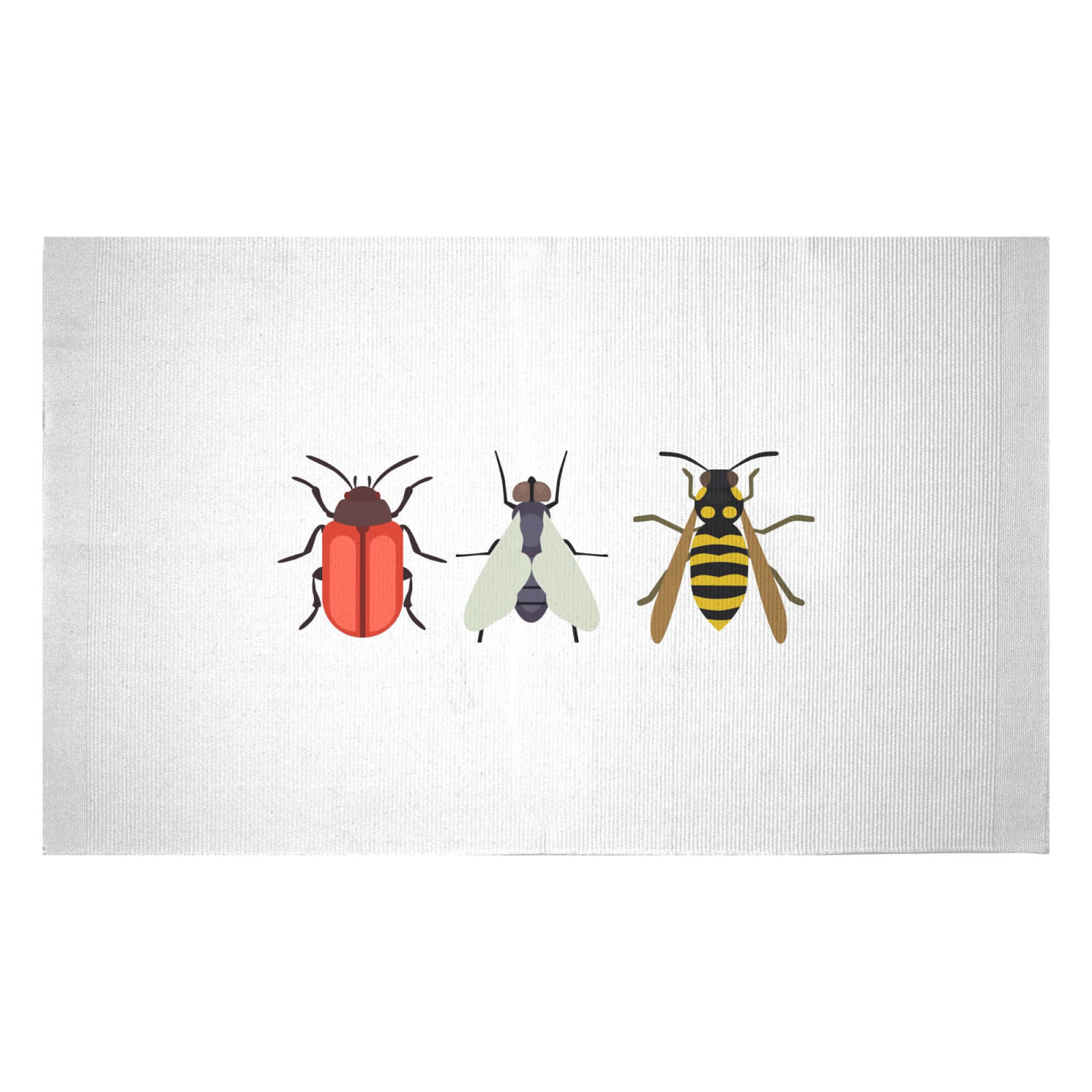 Three Insects Woven Rug - Small