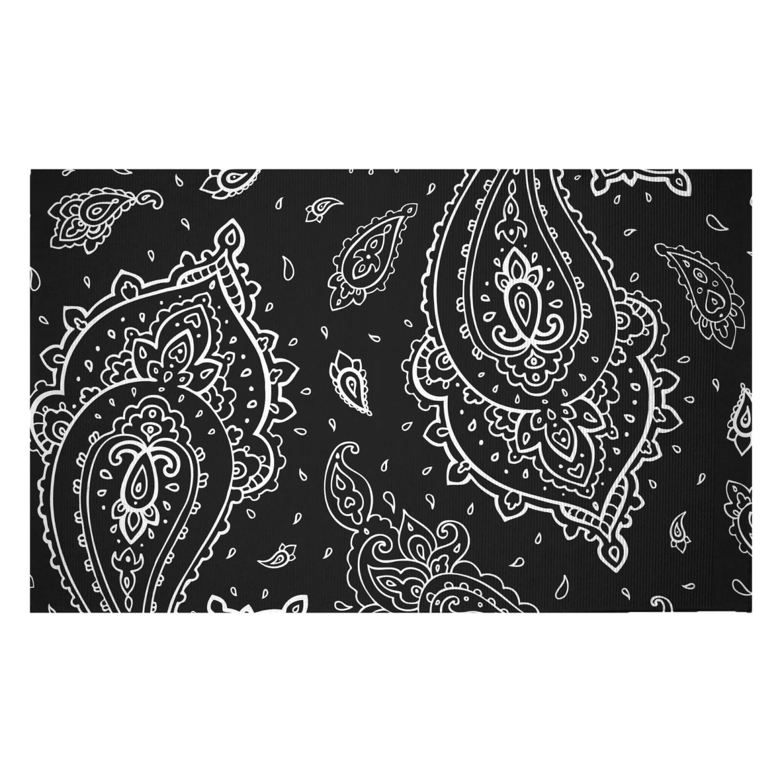 Large Overlapped Paisley Woven Rug - Small