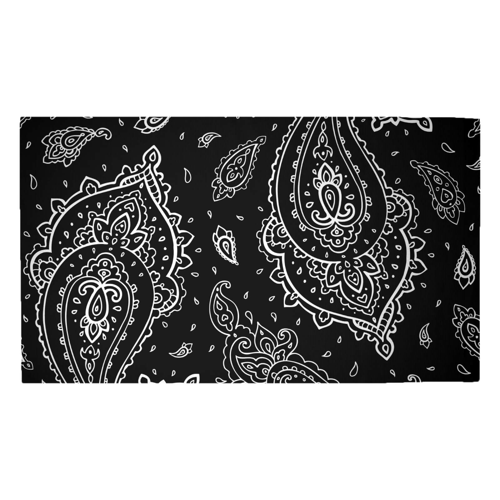Large Overlapped Paisley Woven Rug - Medium
