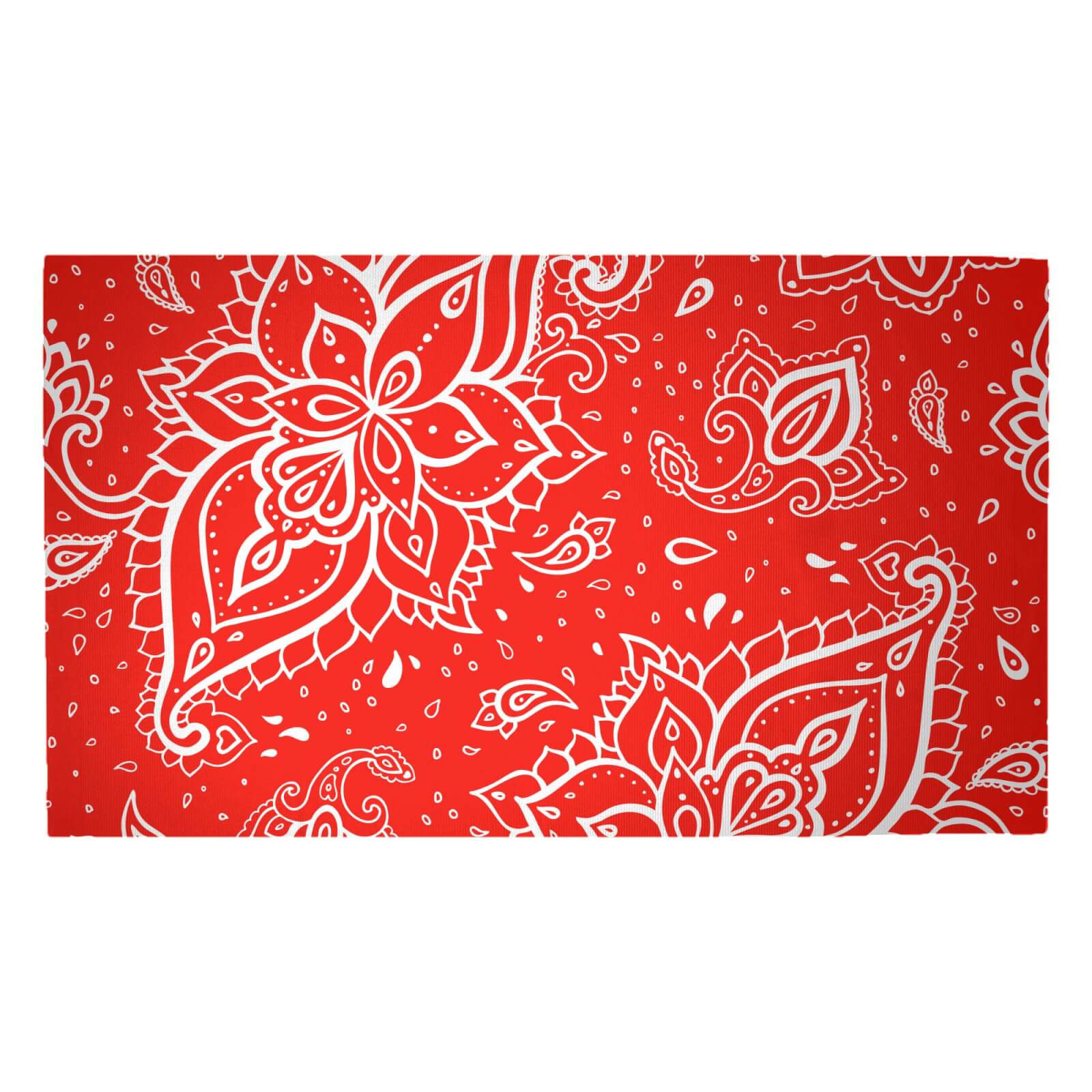 Red Paisley Woven Rug - Medium