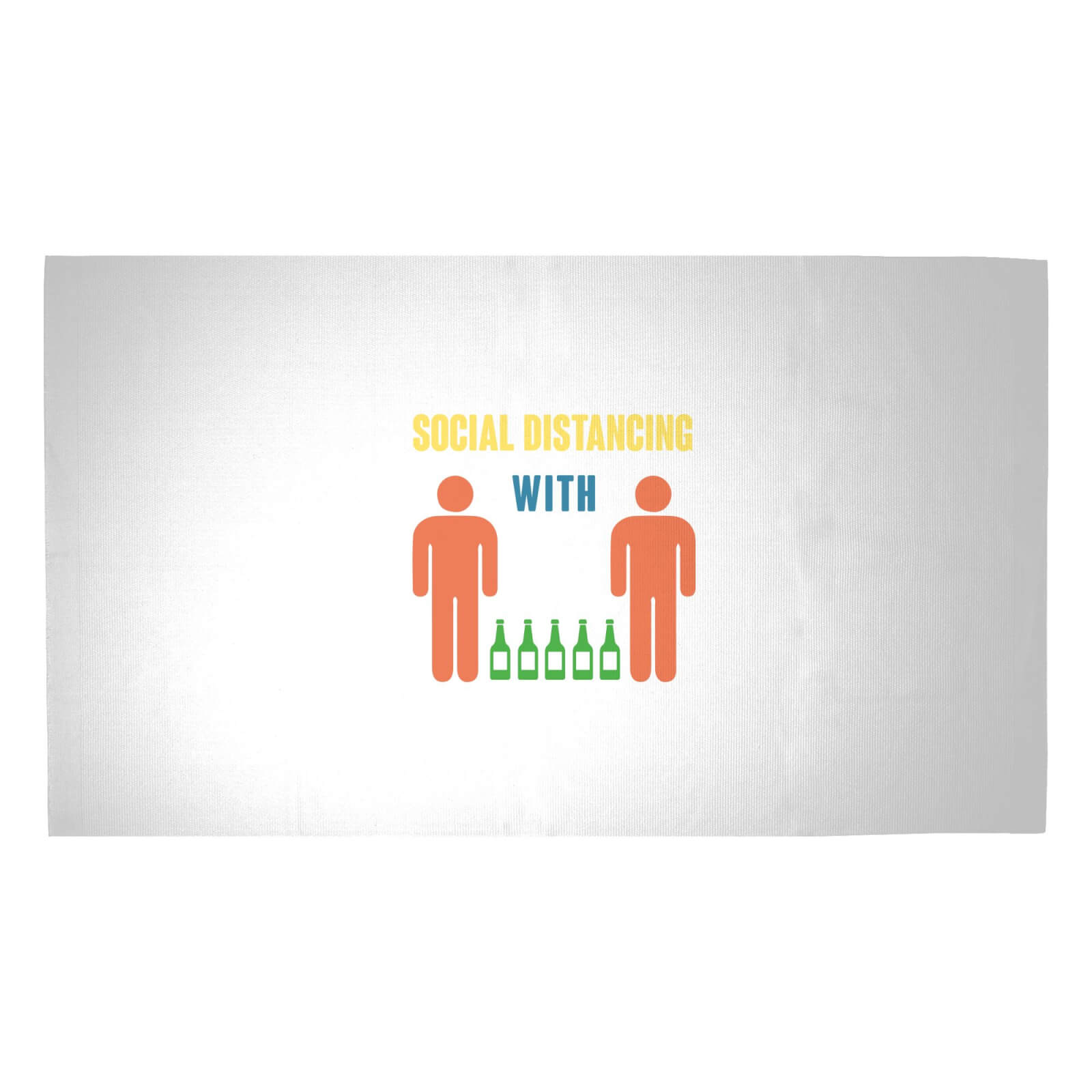 Social Distancing With Beer Woven Rug - Medium
