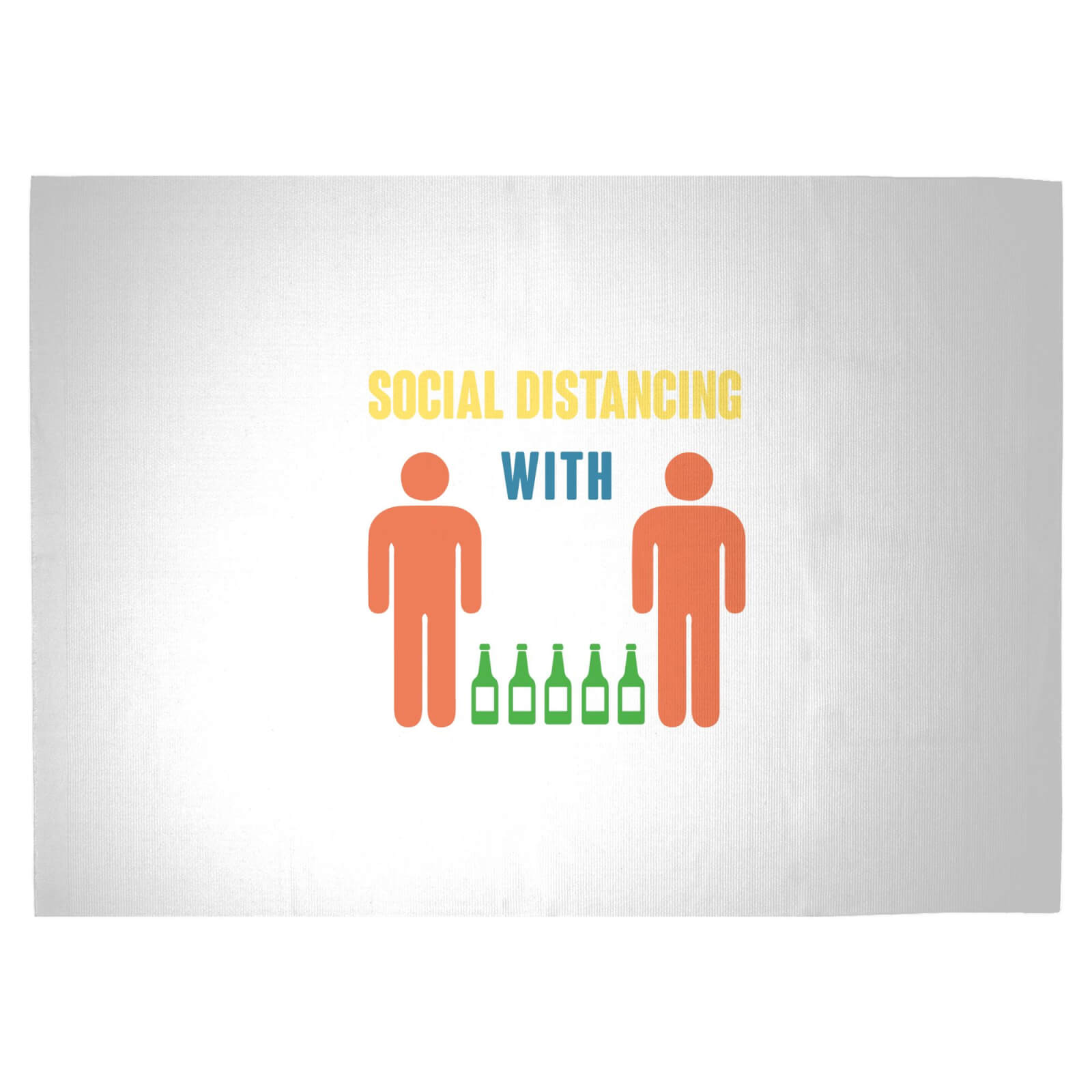 Social Distancing With Beer Woven Rug - Large