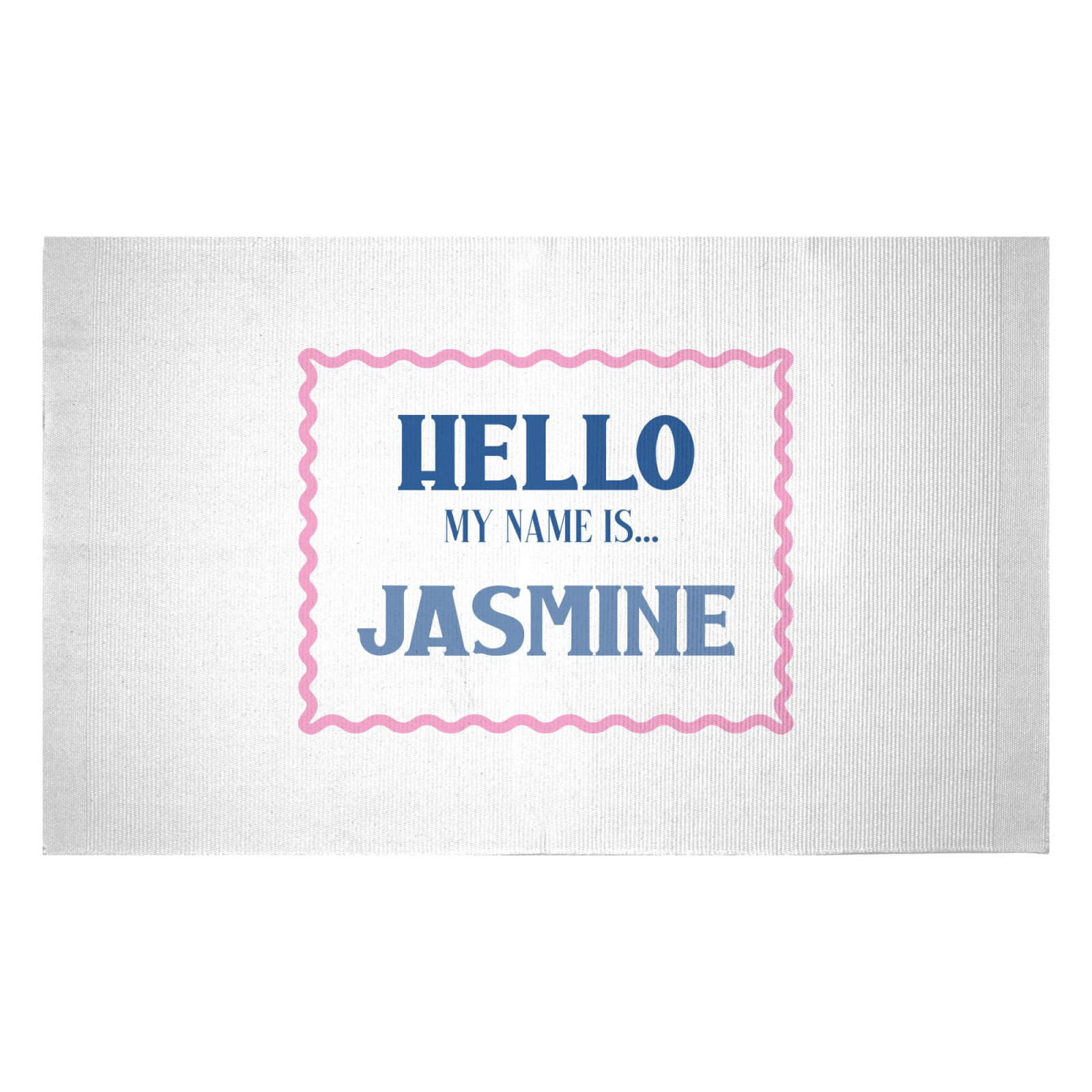 Hello My Name Is Jasmine Woven Rug - Small