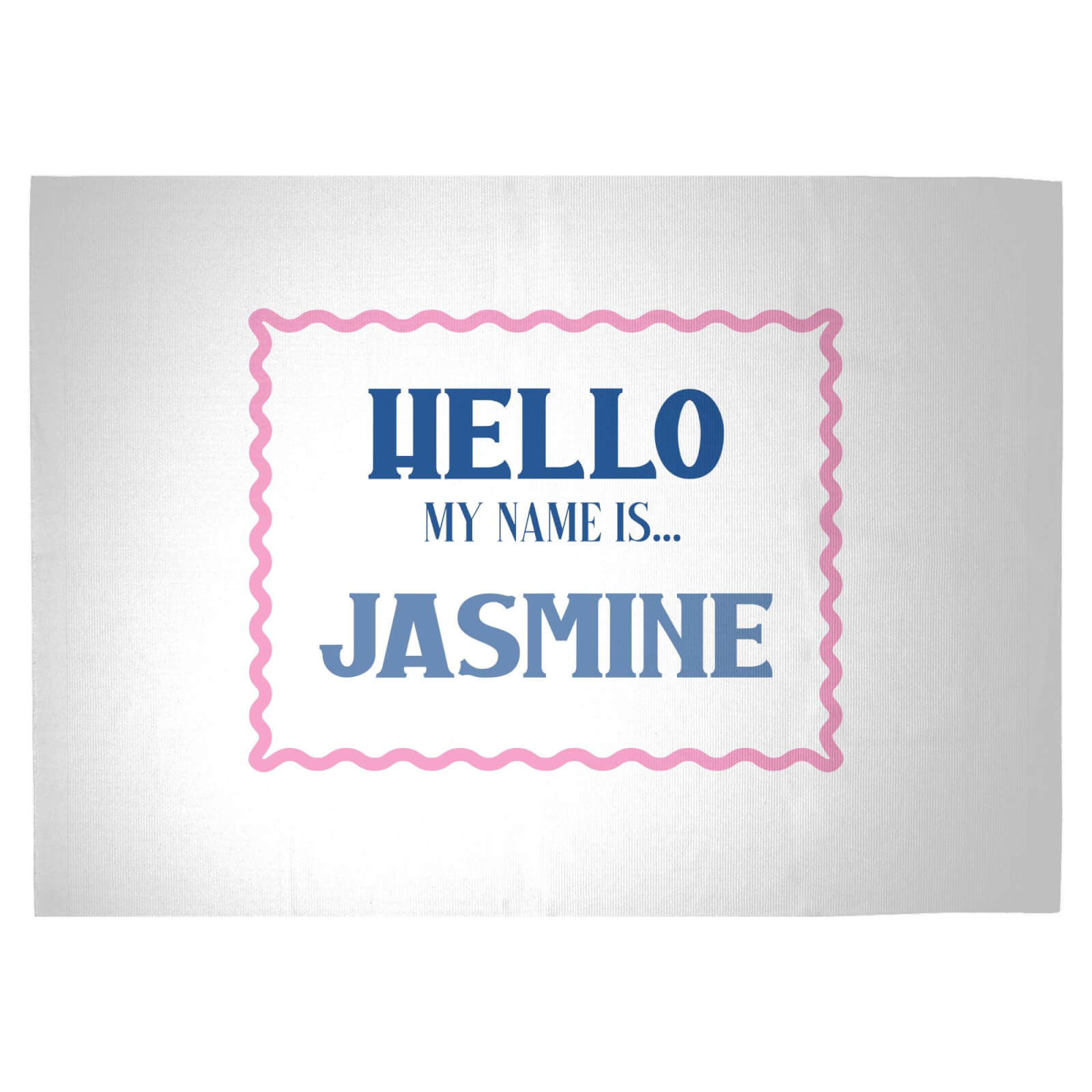 Hello My Name Is Jasmine Woven Rug - Large