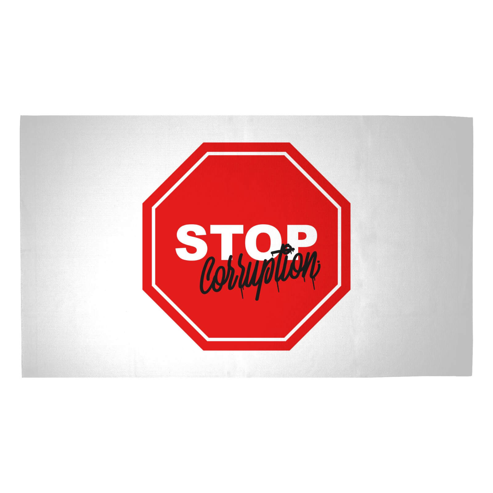 Stop Corruption Woven Rug - Medium