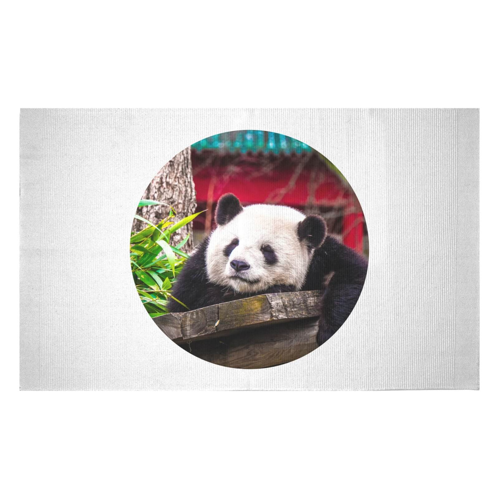 Lazy Panda Woven Rug - Small