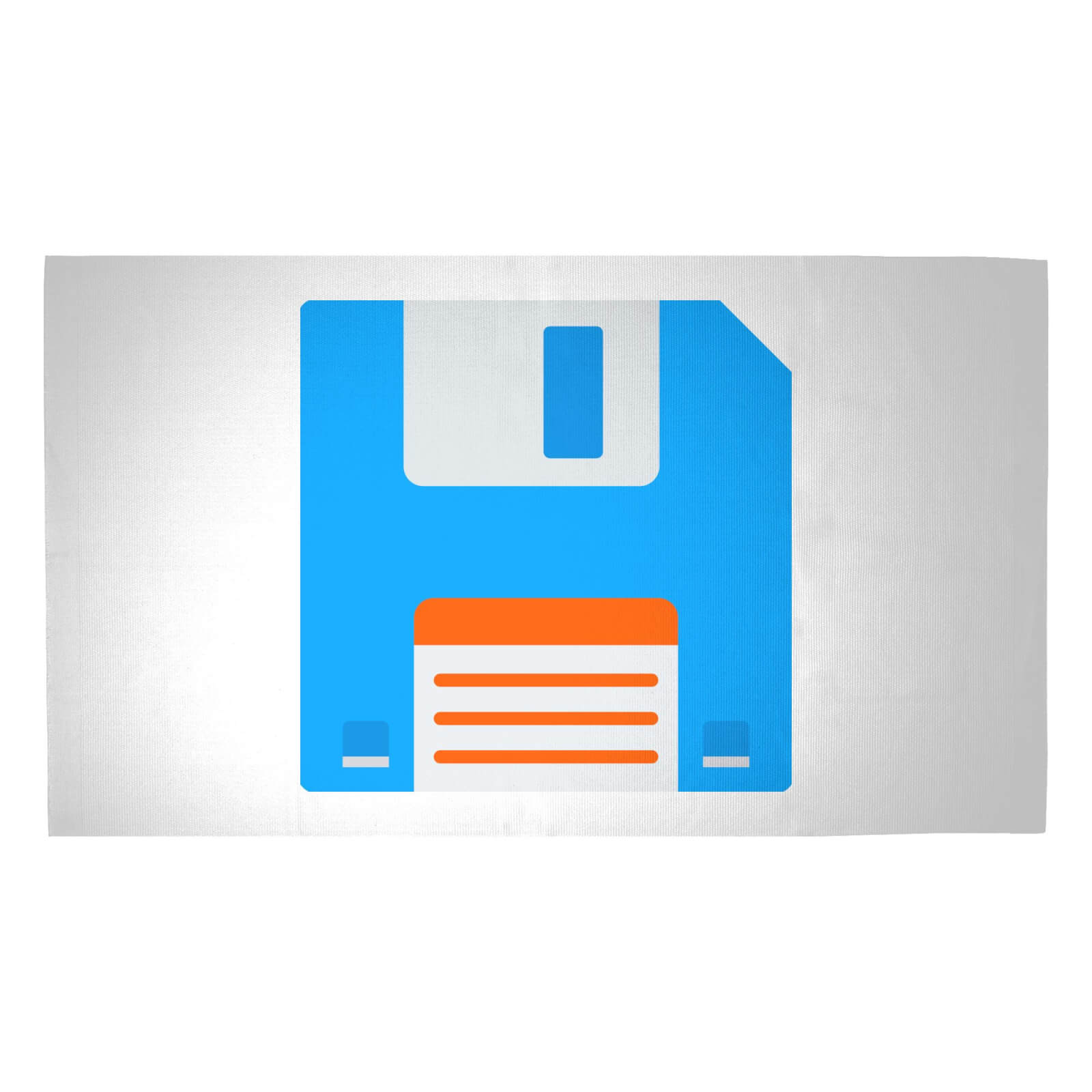 Blue Floppy Disk Woven Rug - Medium