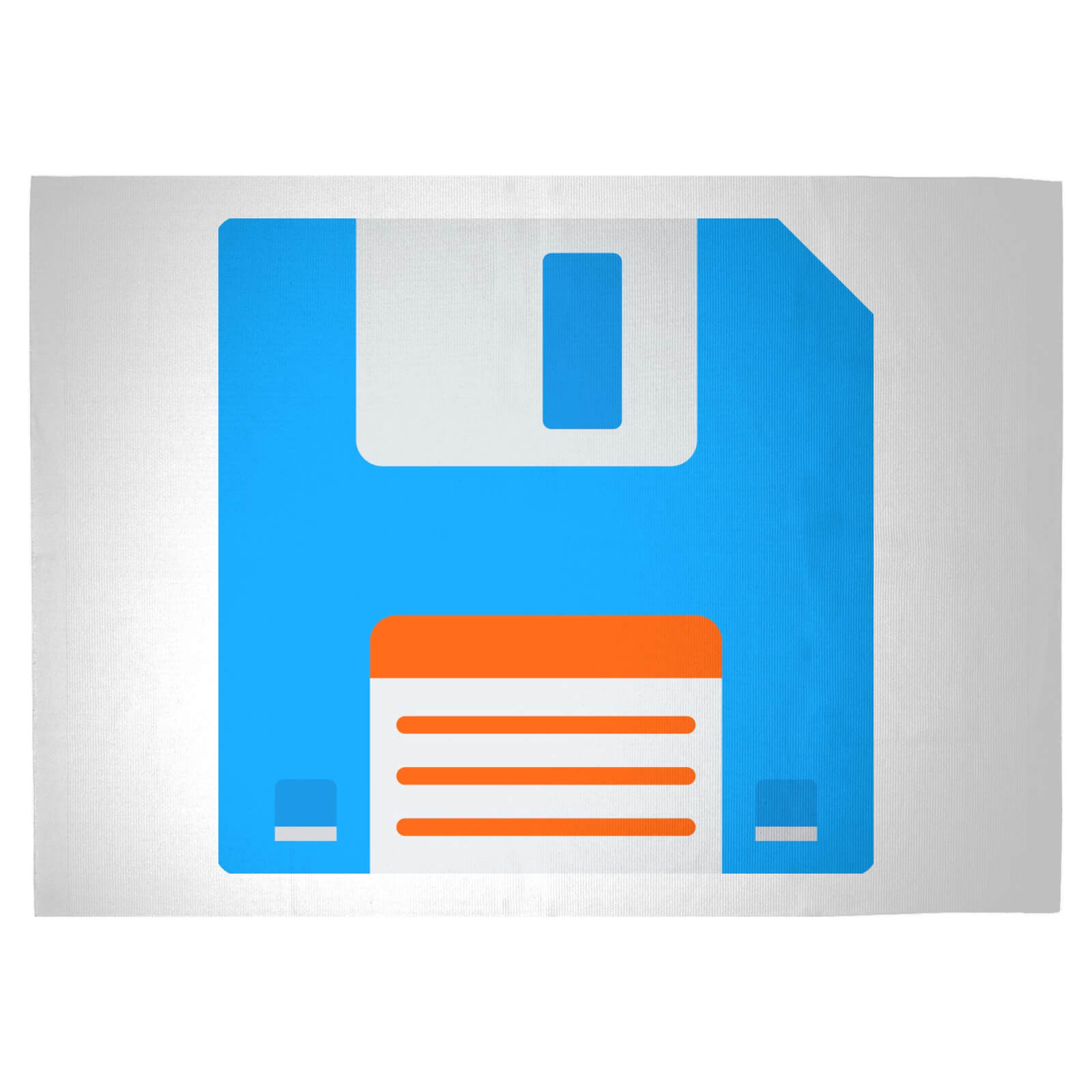 Blue Floppy Disk Woven Rug - Large
