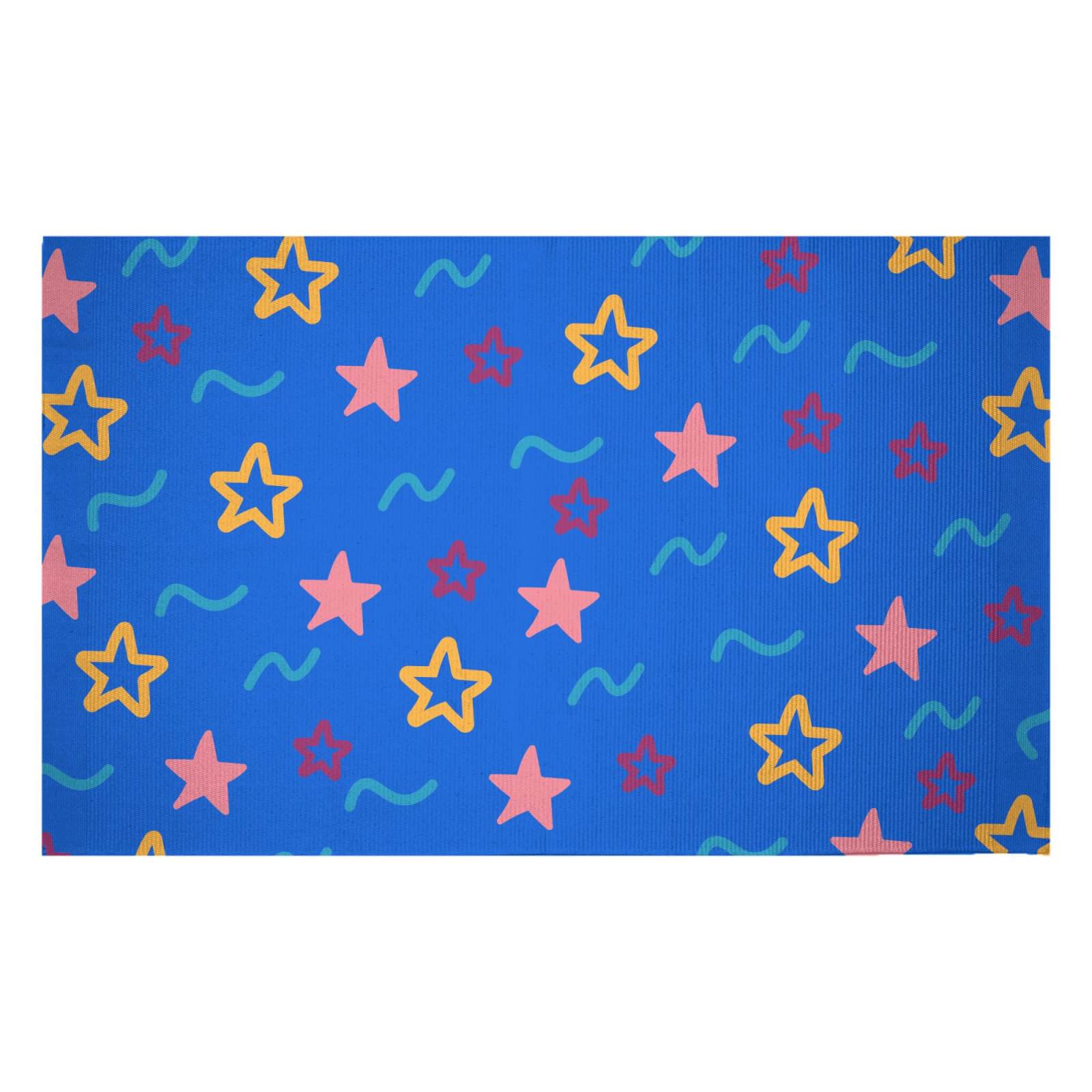 Stars And Squiggles Woven Rug - Small