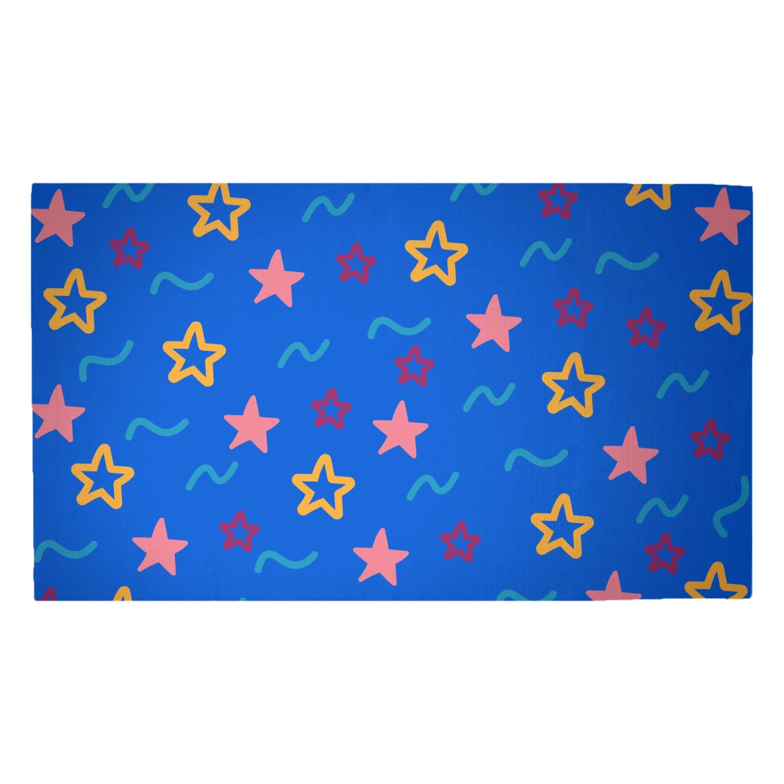 Stars And Squiggles Woven Rug - Medium