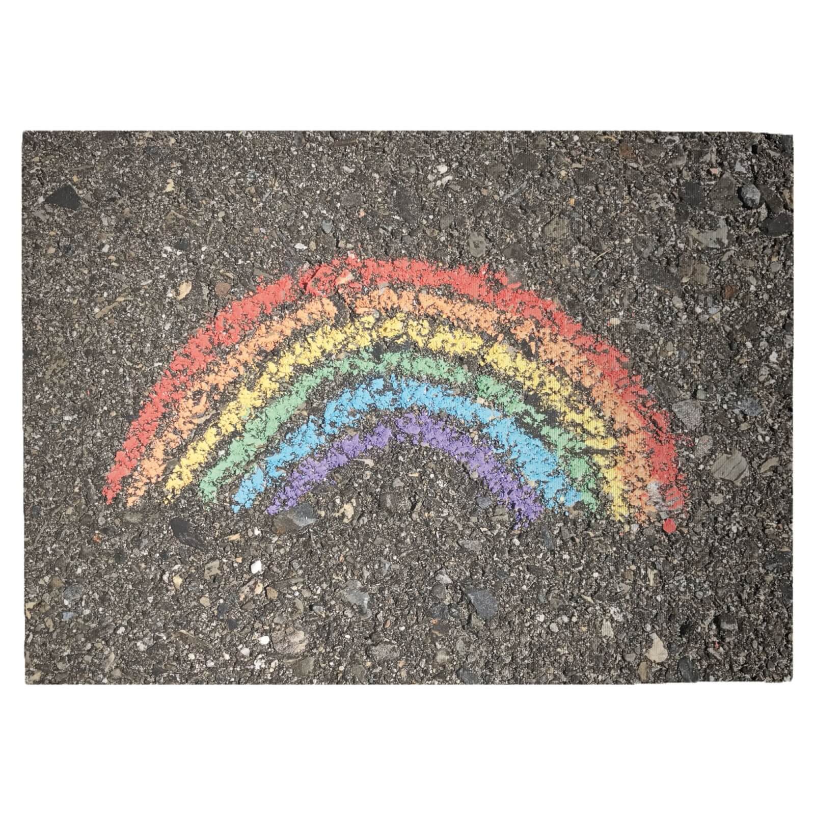 Chalk Rainbow Woven Rug - Large