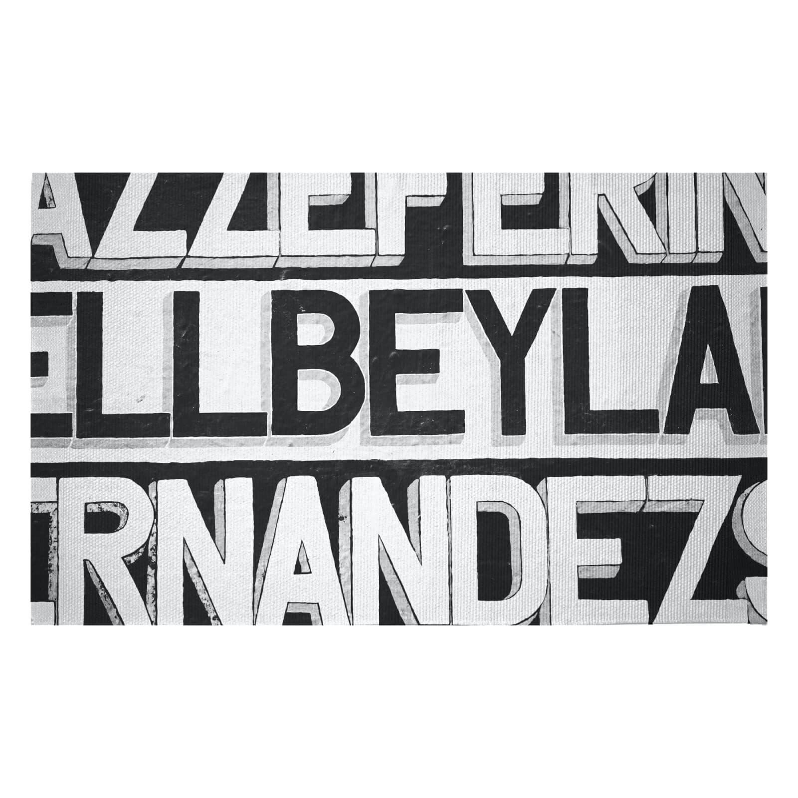 Typographic Woven Rug - Small