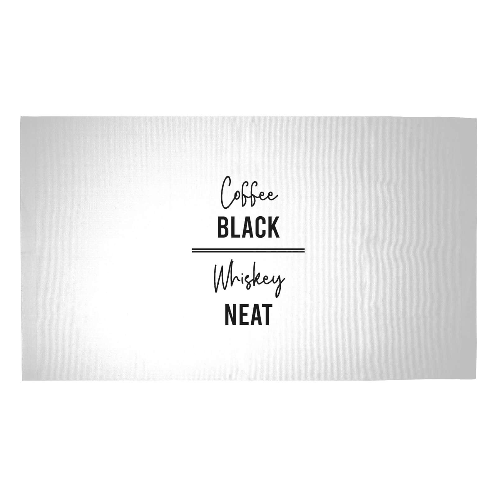 Coffee Black Whiskey Neat Woven Rug - Medium