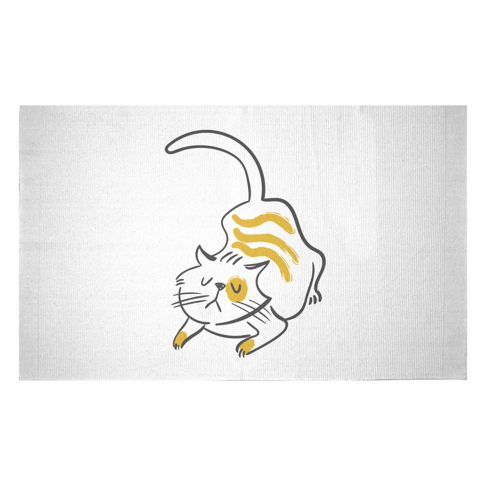 Sleepy Cat Woven Rug - Small