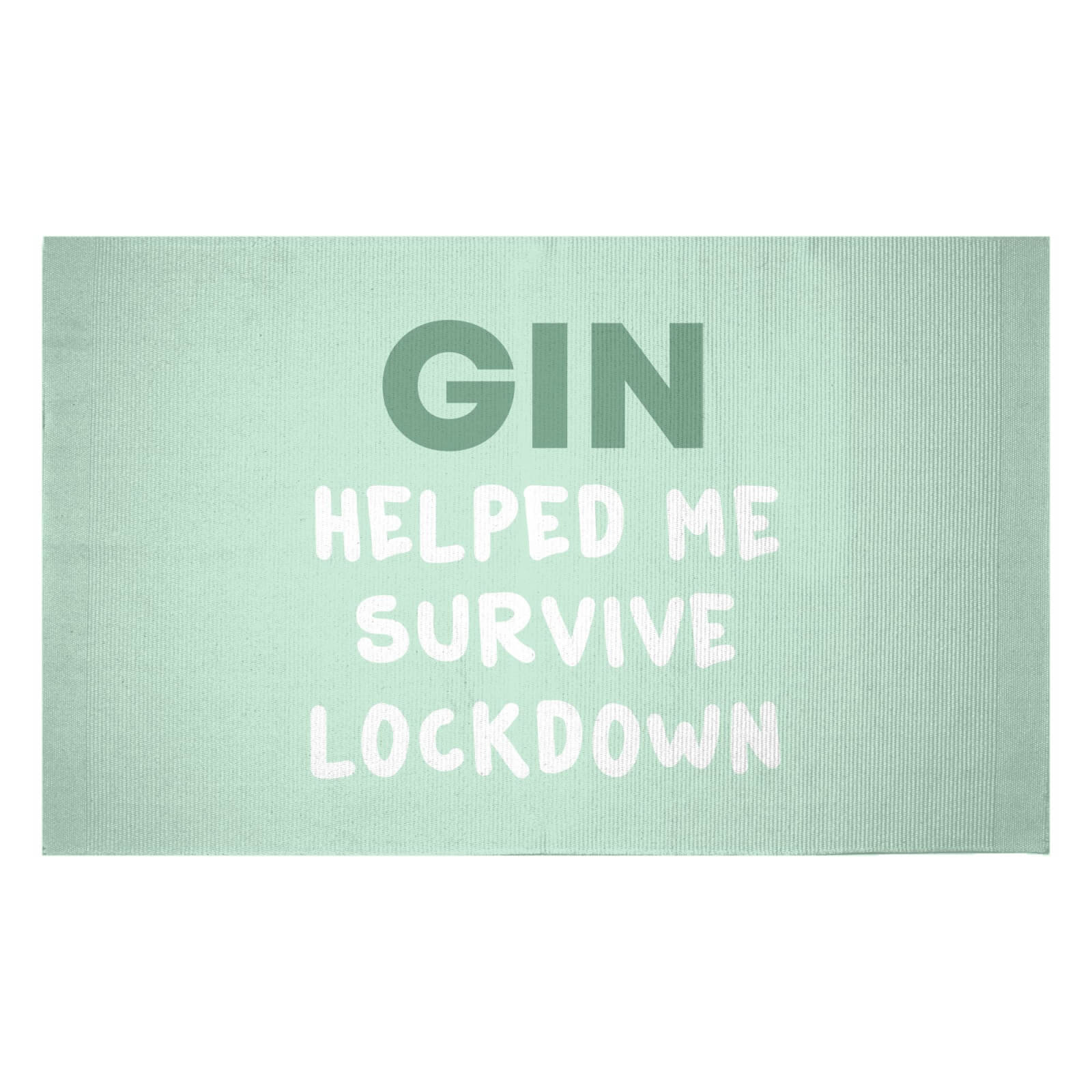Gin Helped Me Survive Lockdown Woven Rug - Small