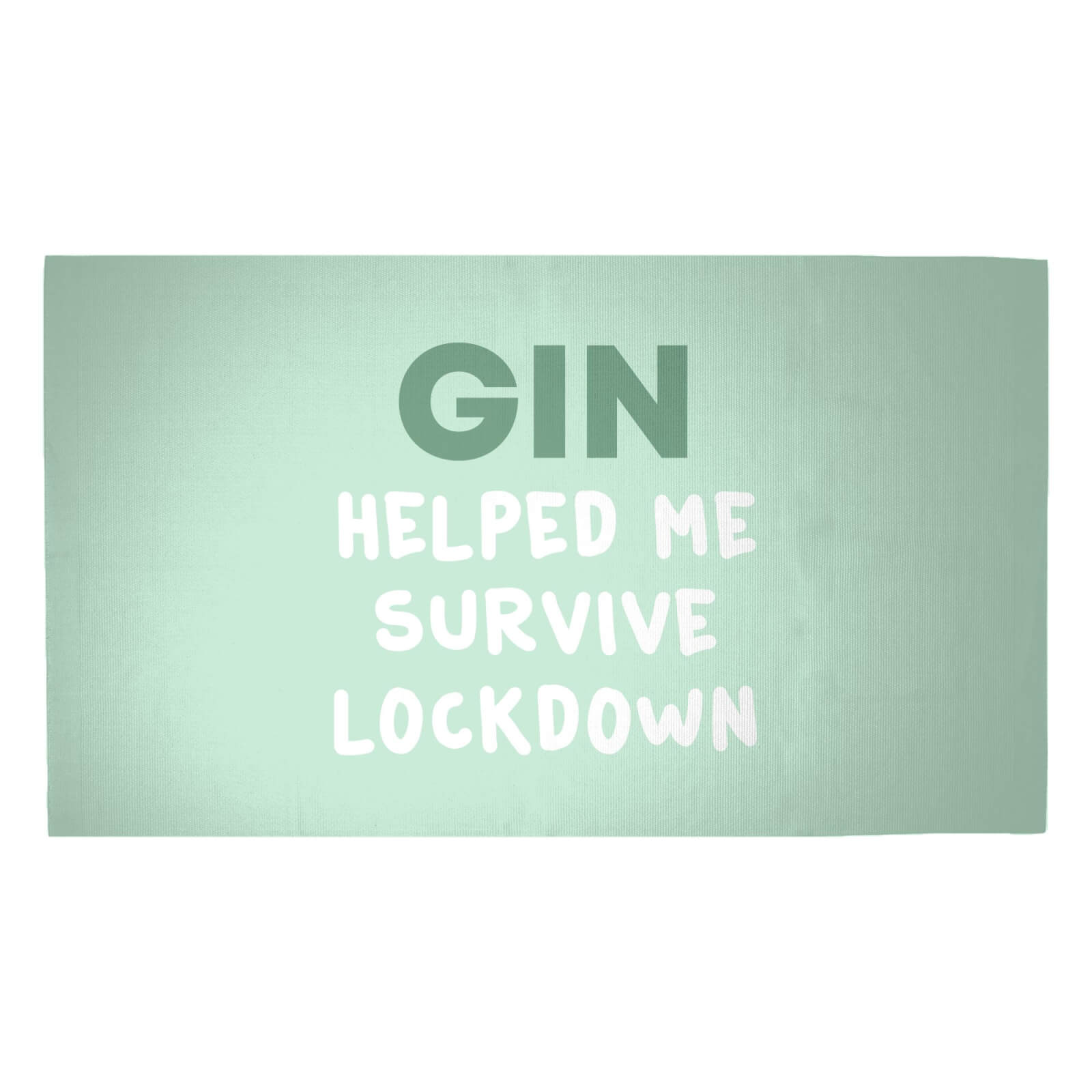 Gin Helped Me Survive Lockdown Woven Rug - Medium