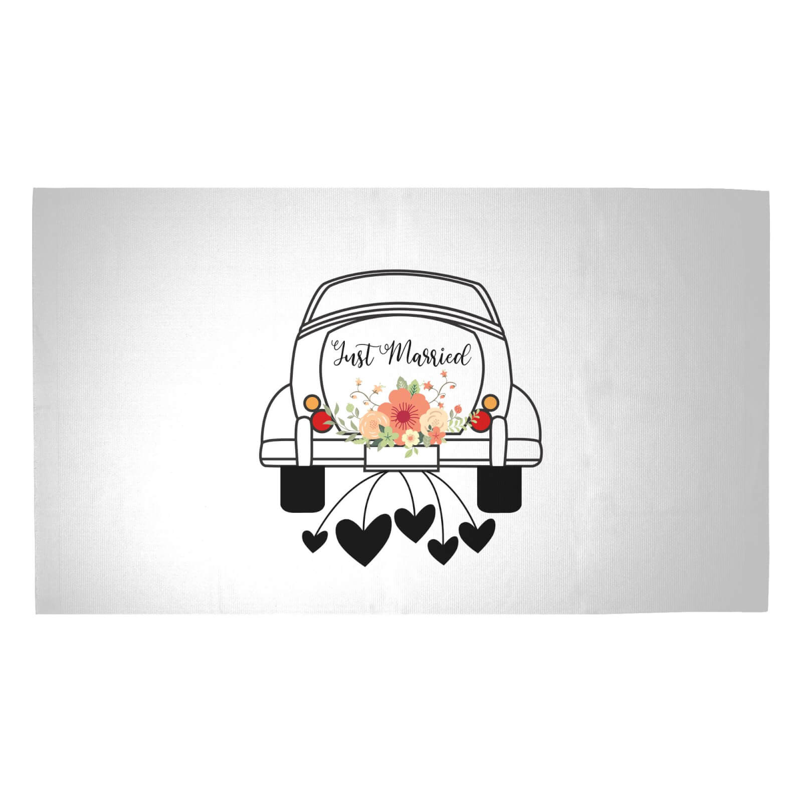 Just Married Car Woven Rug - Medium
